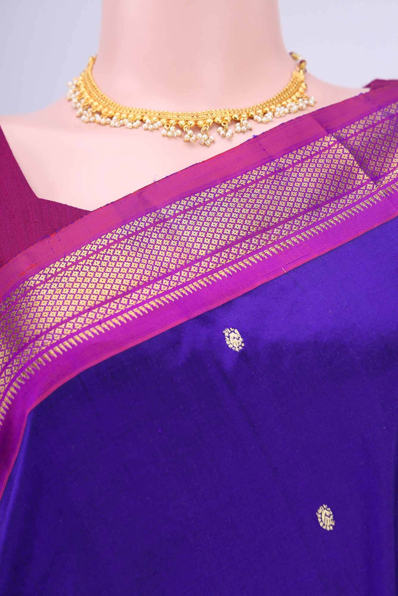 Royal Blue Paithani Silk Saree