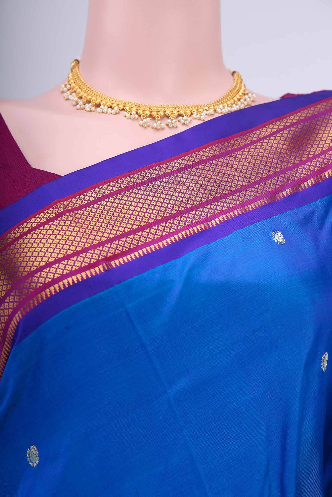 Royel Blue Paithani Silk Saree