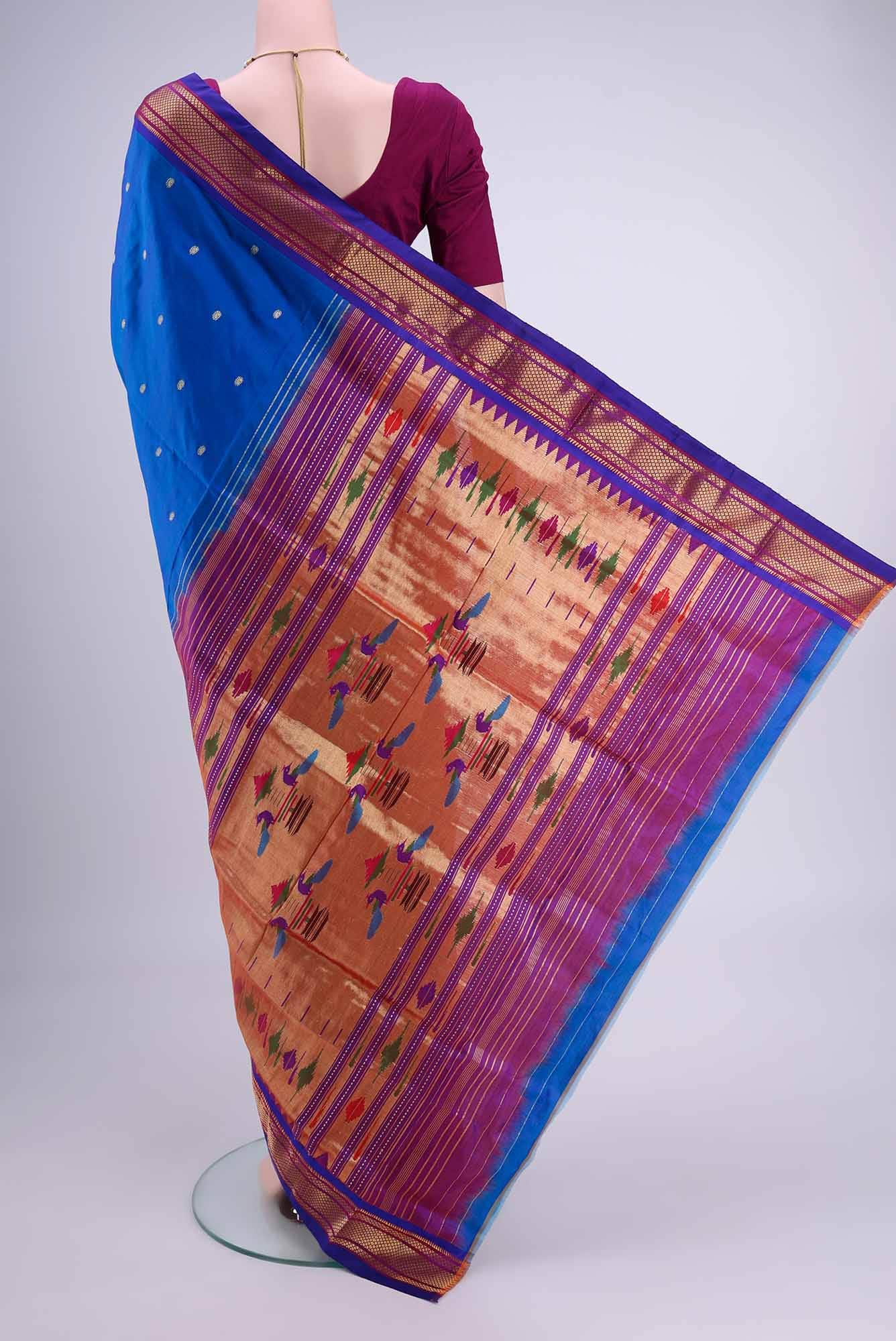 Royel Blue Paithani Silk Saree