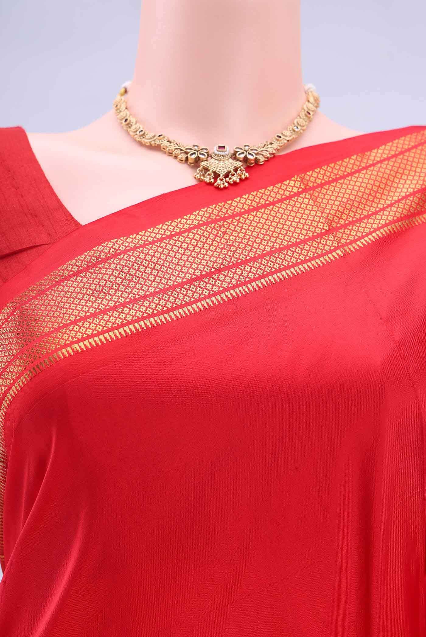 Red Paithani Silk Saree
