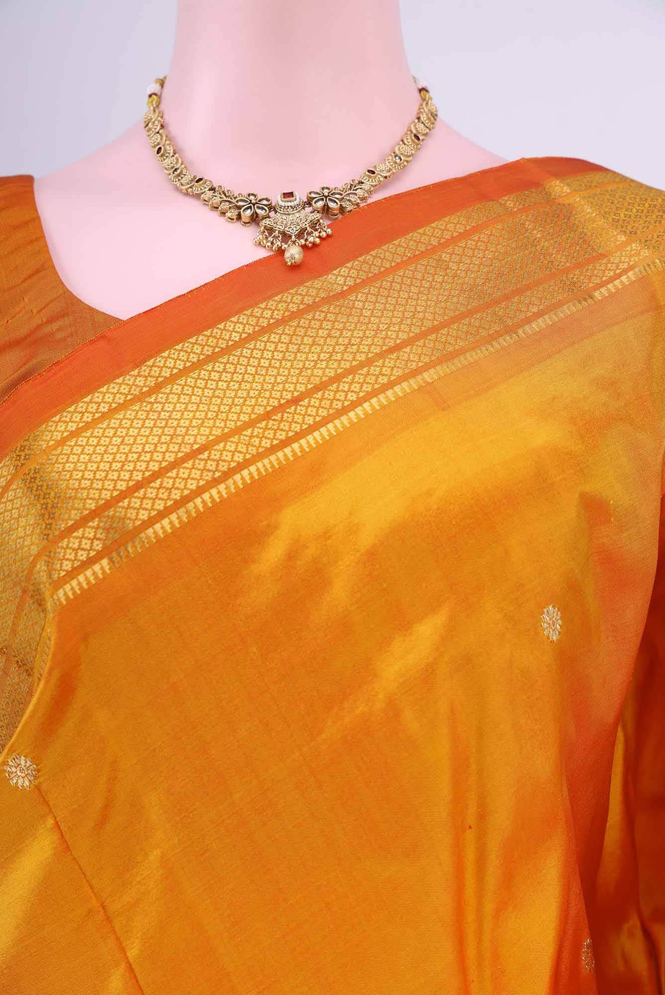 Orange Paithani Silk Saree
