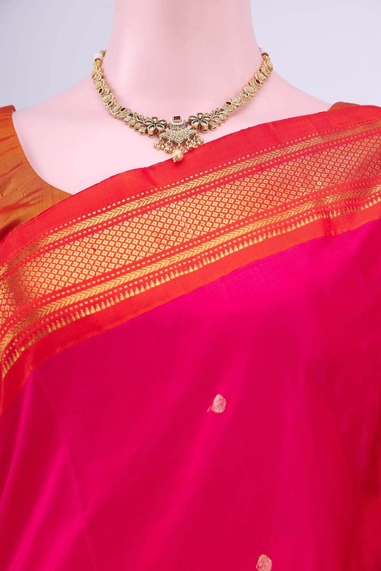Rani Pink Paithani Silk Saree