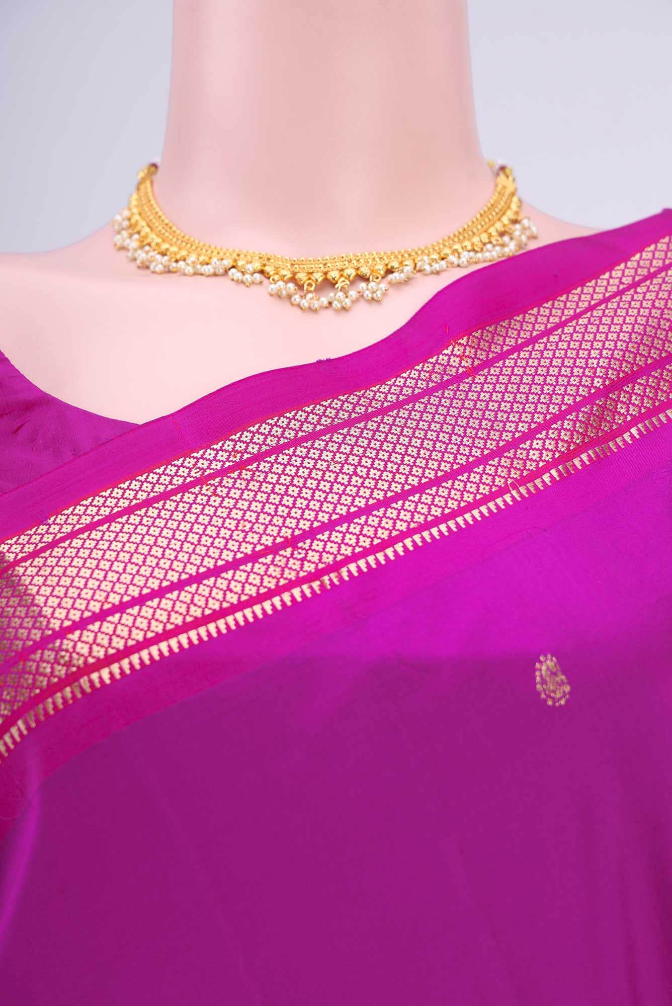 Magenta Paithani Silk Saree