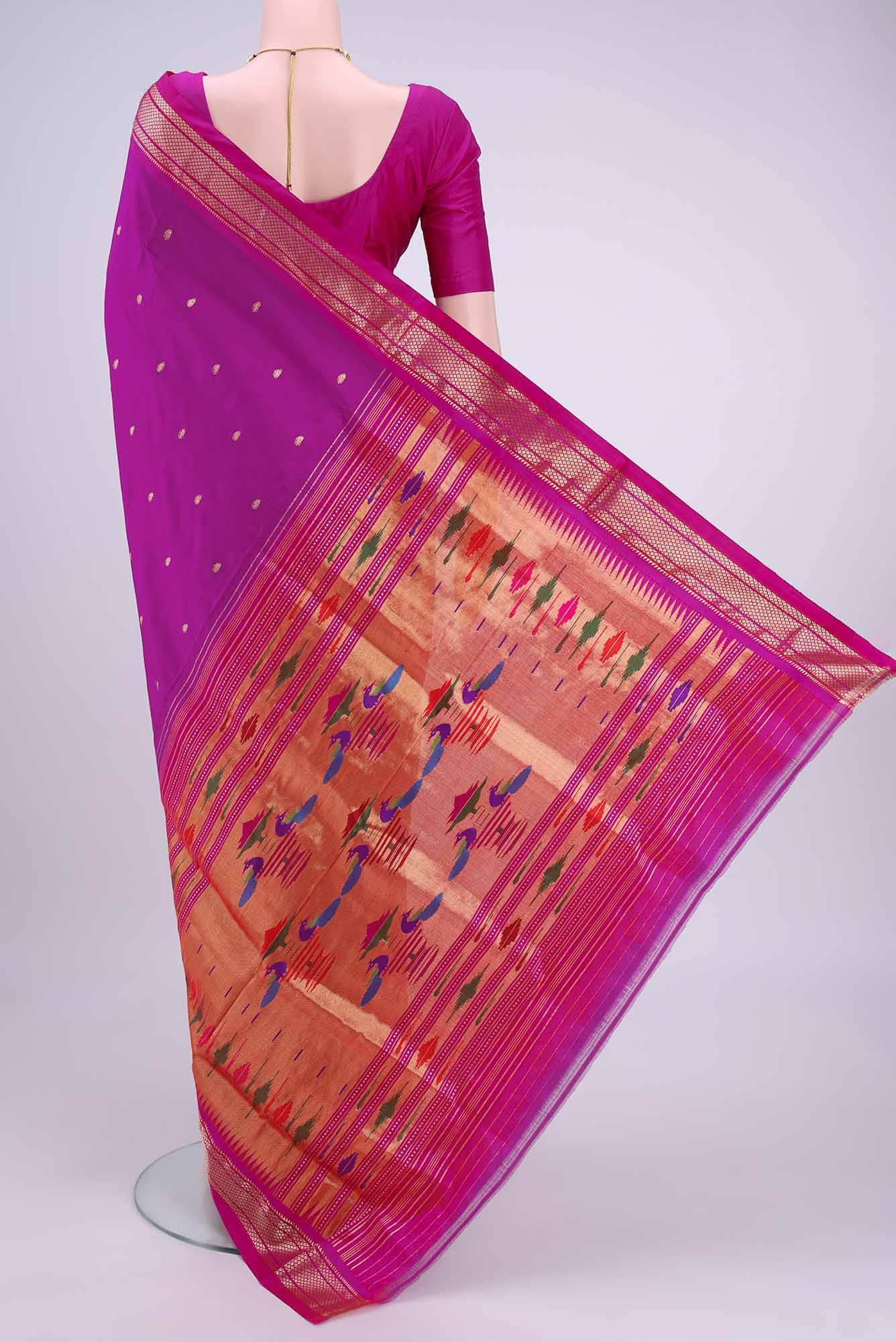 Magenta Paithani Silk Saree