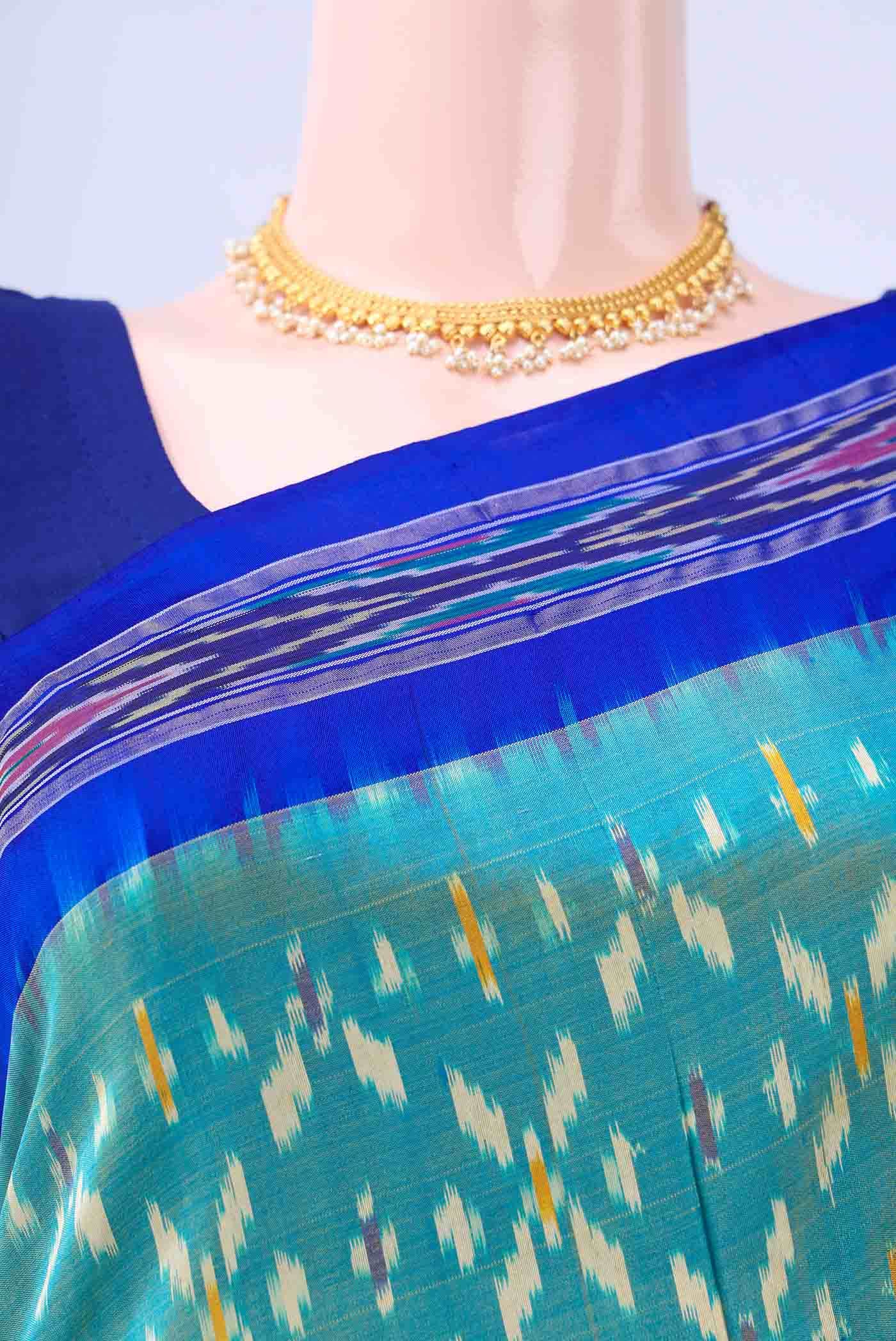Blue Pochampally Silk Saree