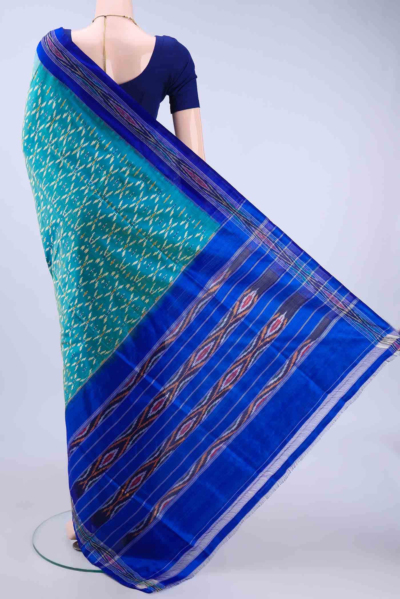 Blue Pochampally Silk Saree