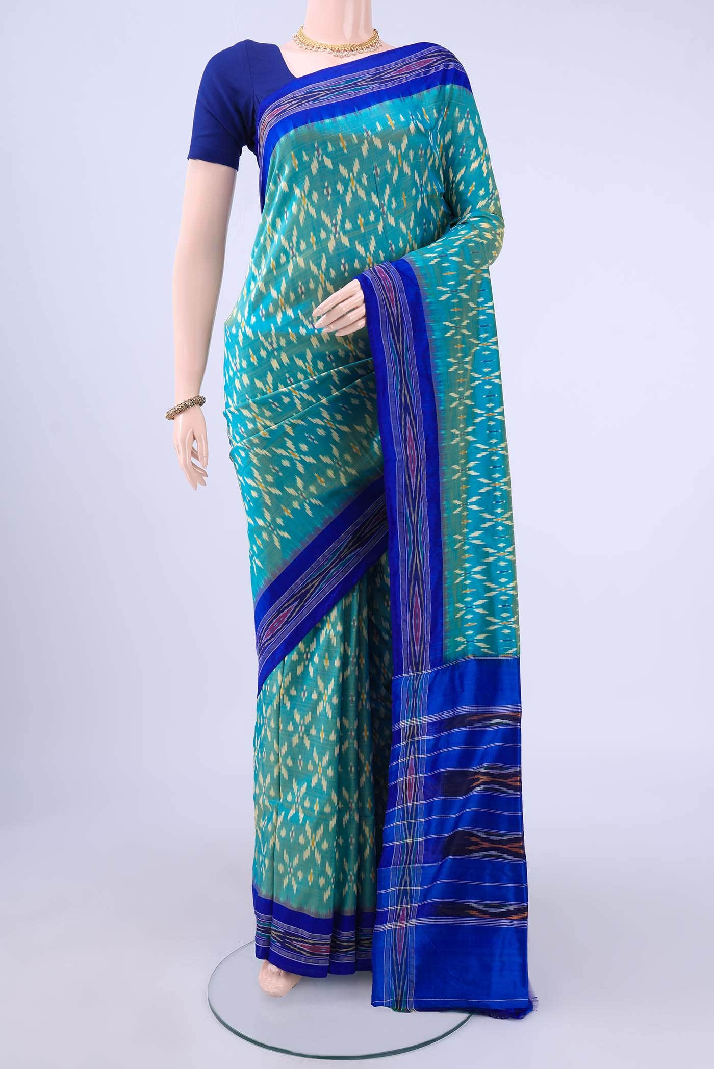 Blue Pochampally Silk Saree