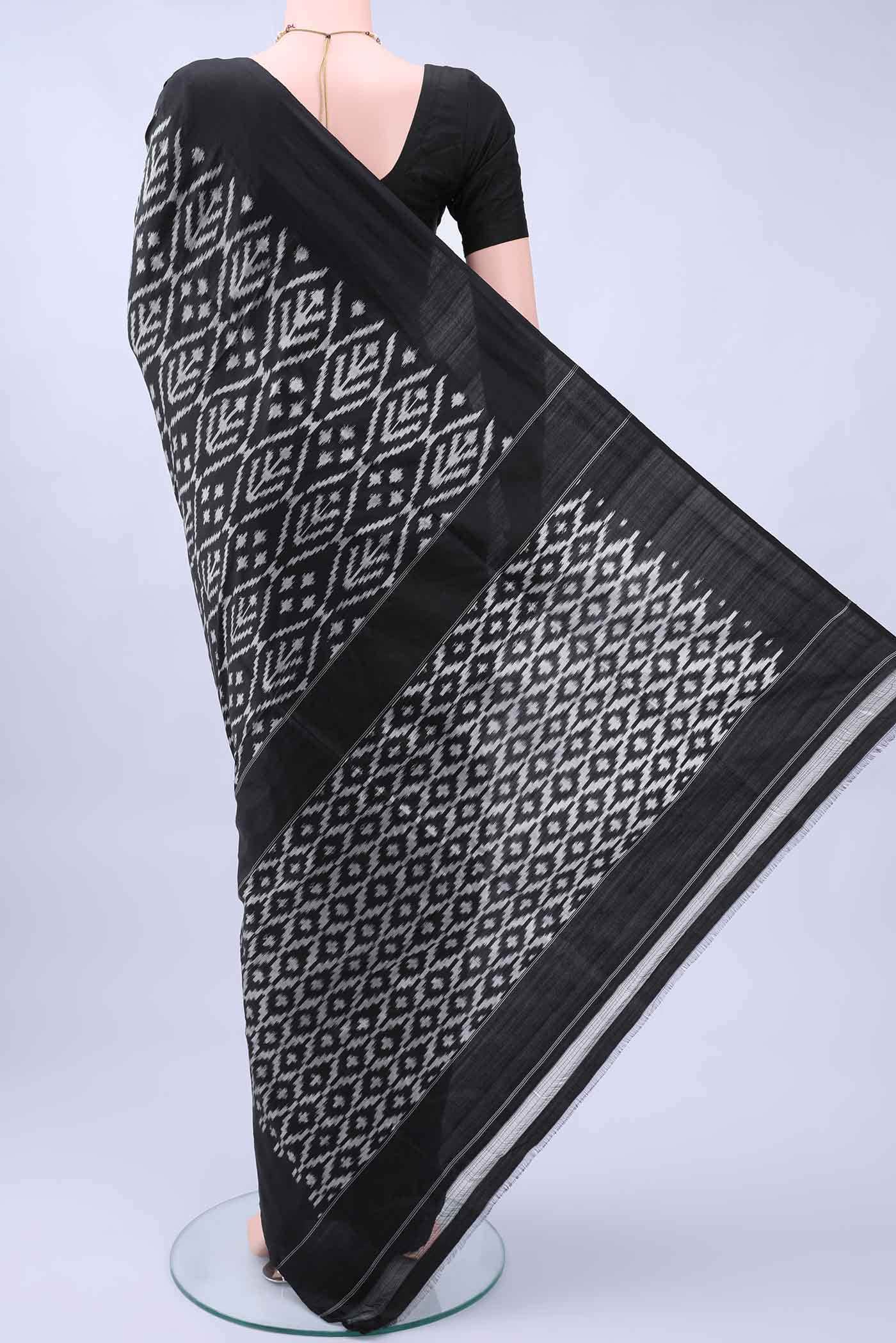 Black Pochampally Silk Saree