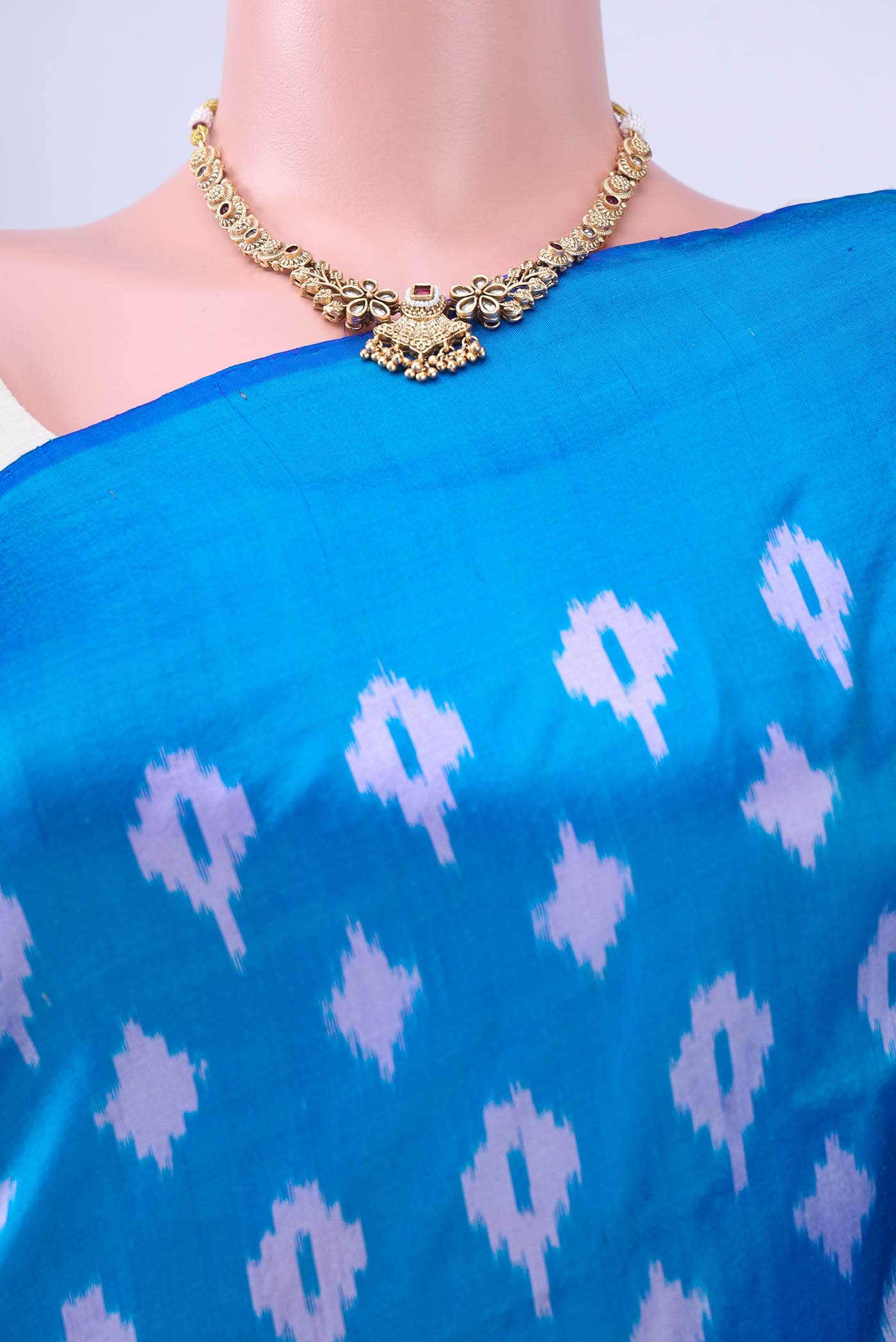Blue Pochampally Silk Saree