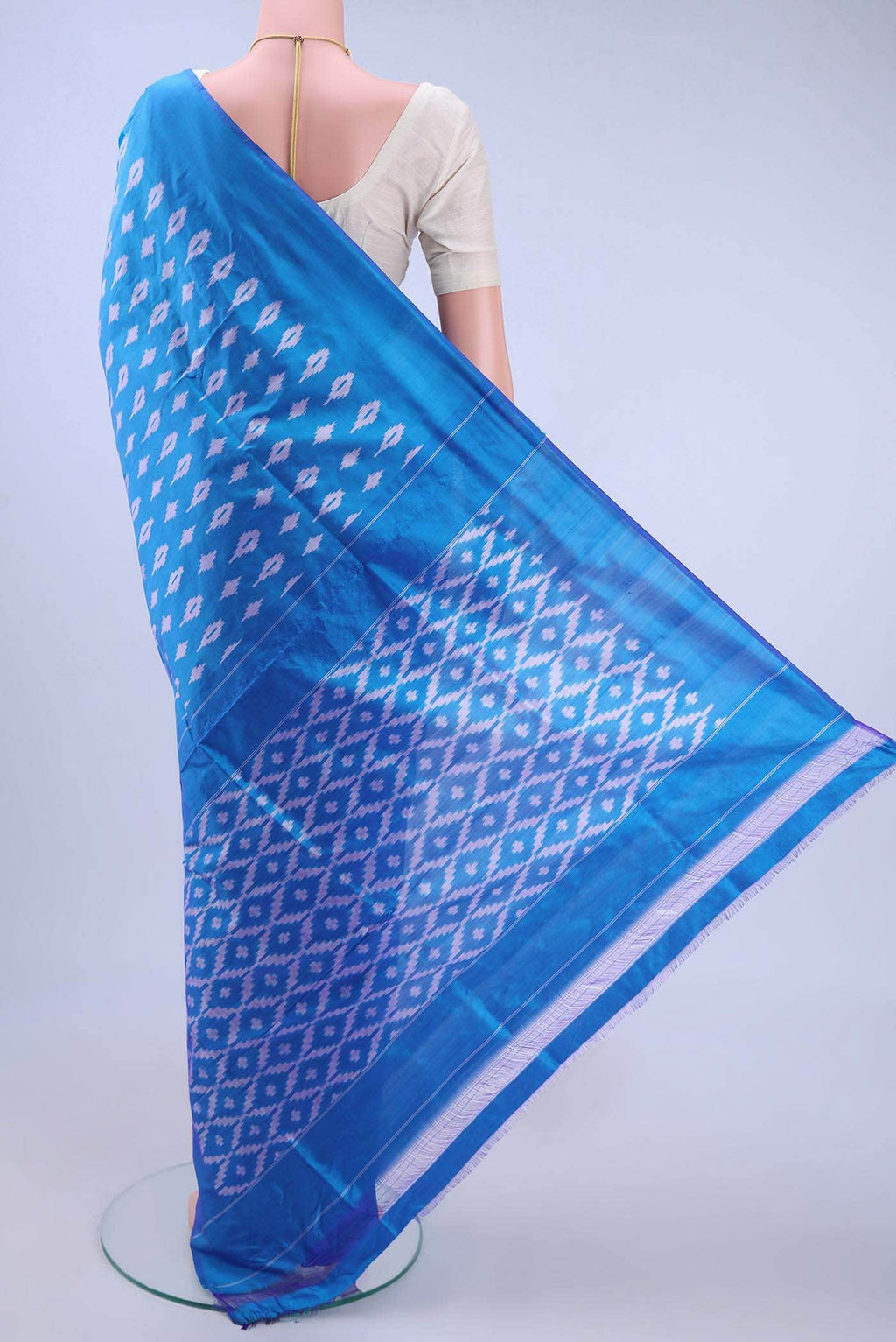 Blue Pochampally Silk Saree