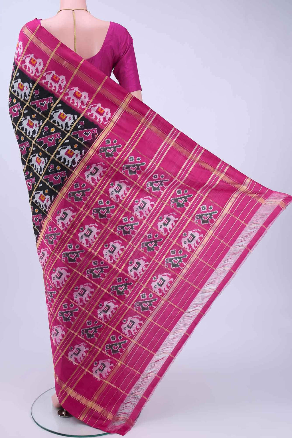 Black Pochampally Silk Saree