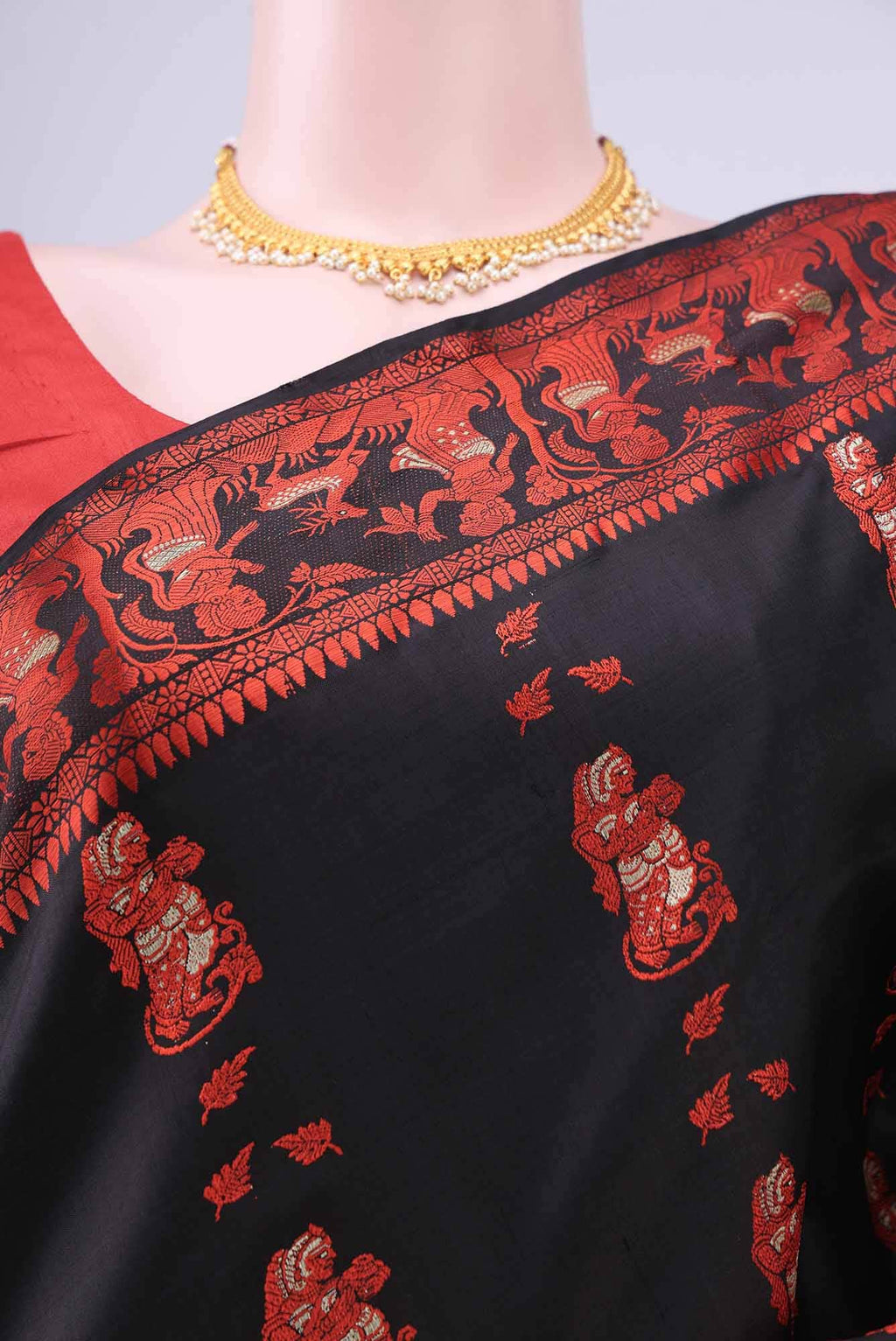 Blue with Green Dual Tone Baluchari Silk Saree