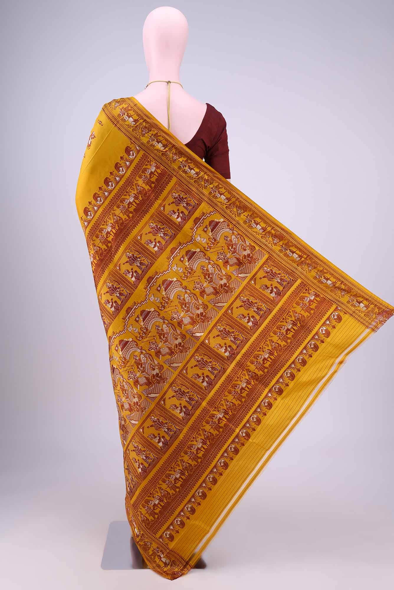 Blue with Green Dual Tone Baluchari Silk Saree