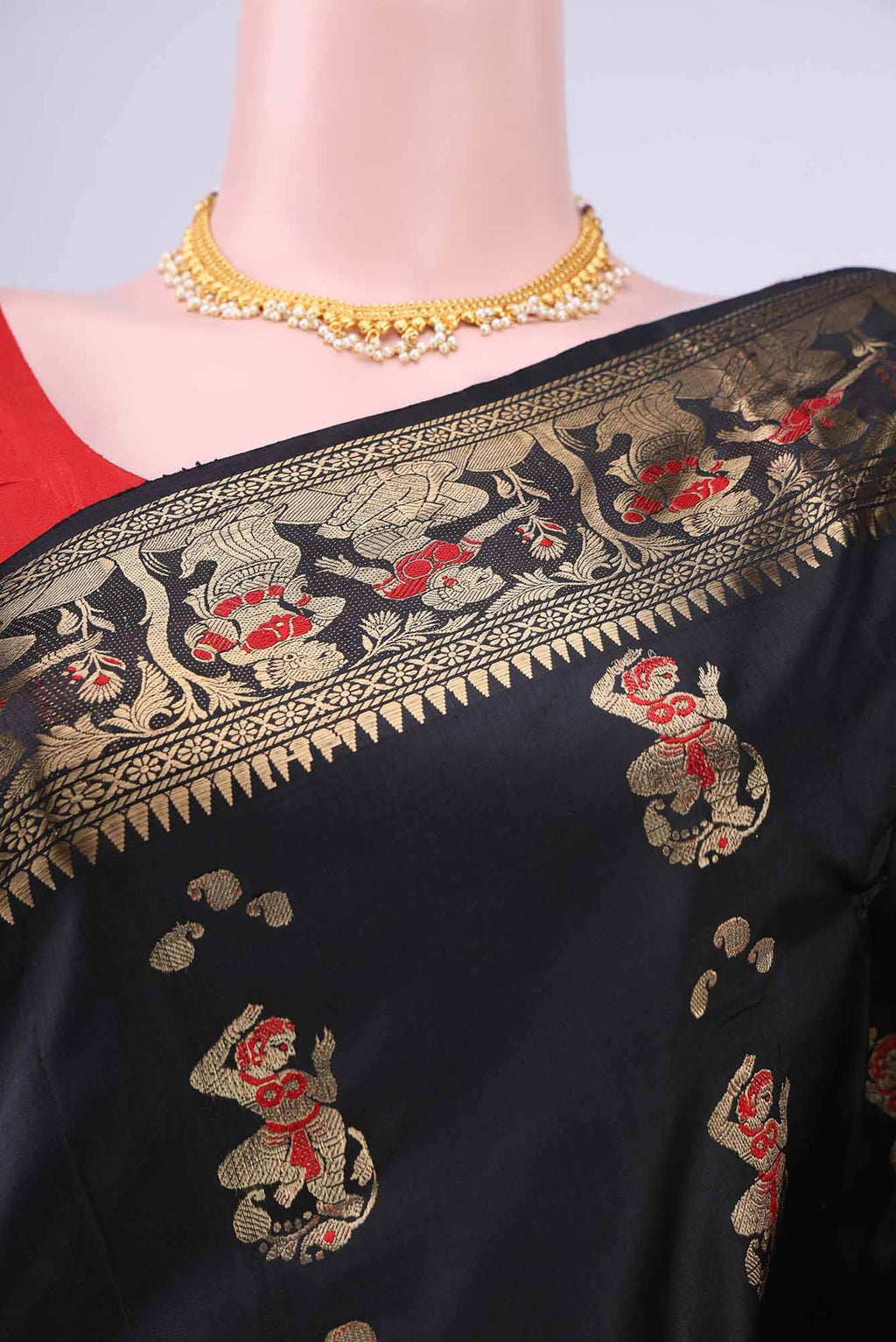 Blue with Green Dual Tone Baluchari Silk Saree