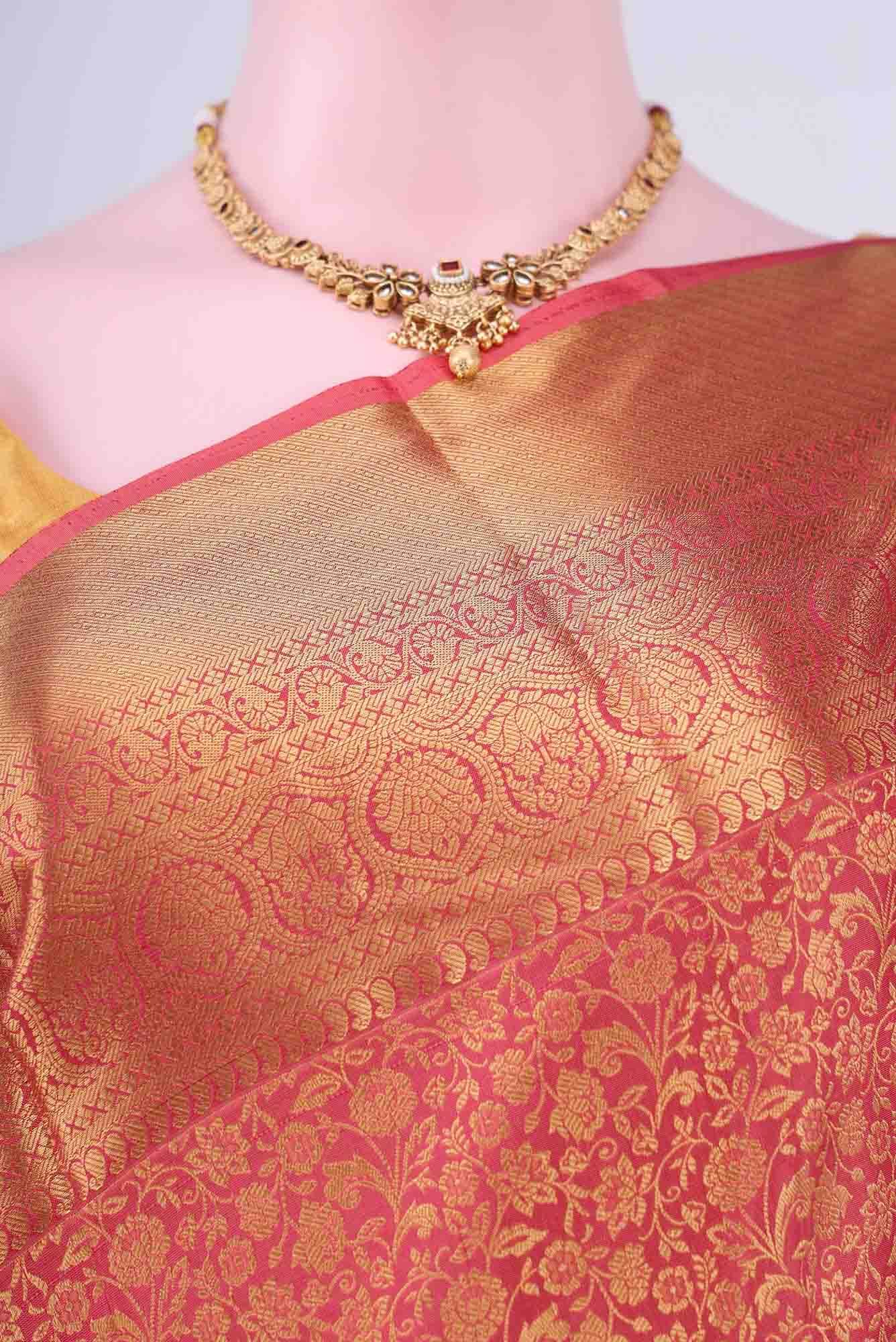Pink Bangalore Silk Saree