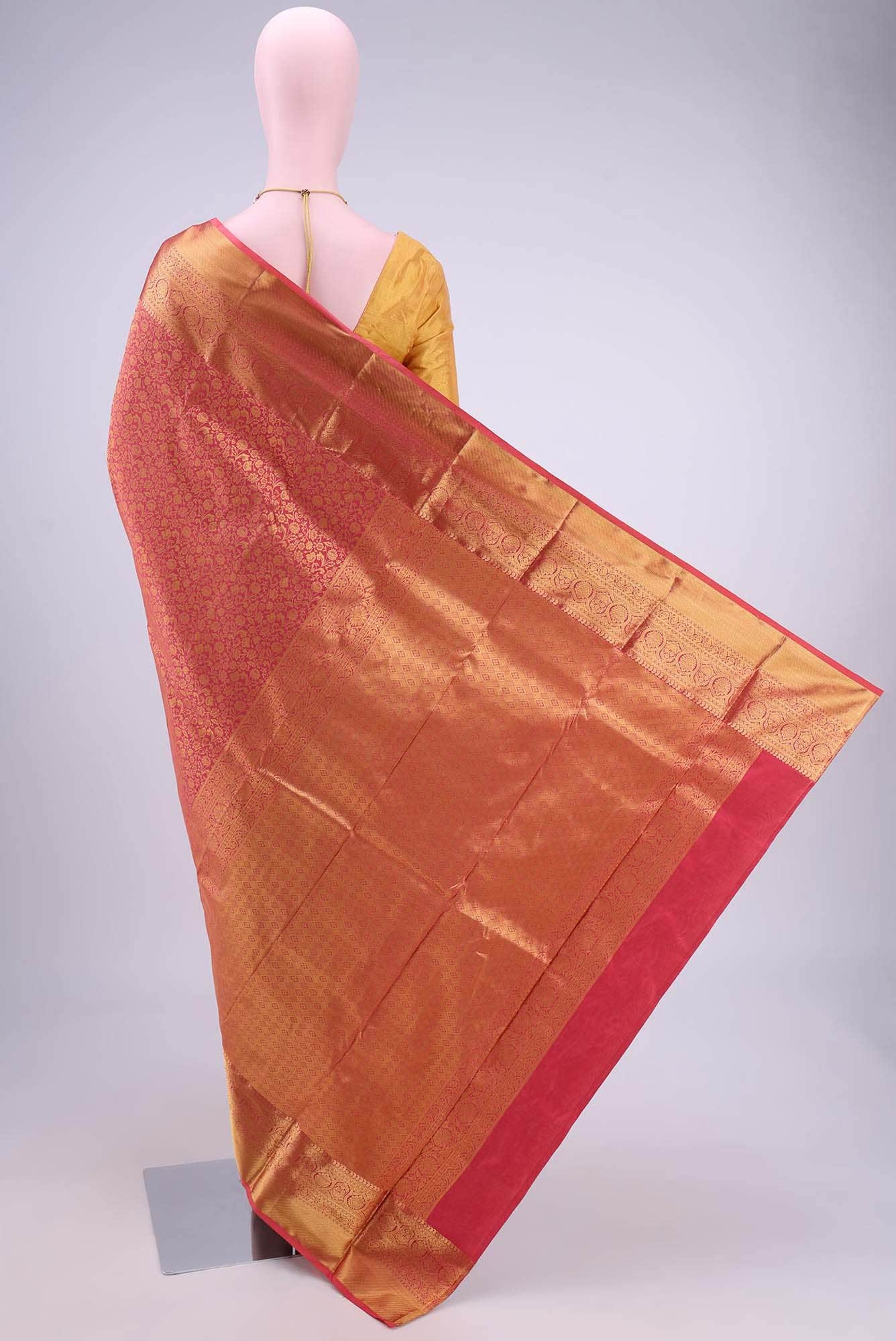 Pink Bangalore Silk Saree