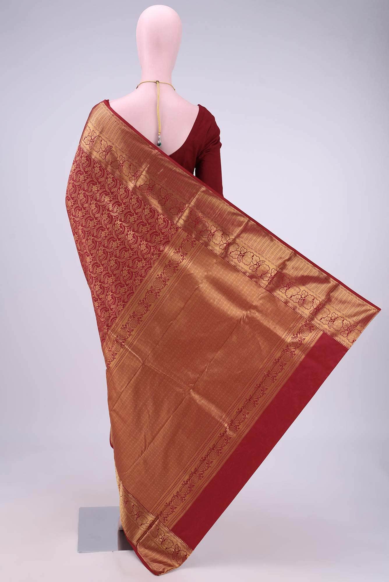 Maroon Bangalore Silk Saree