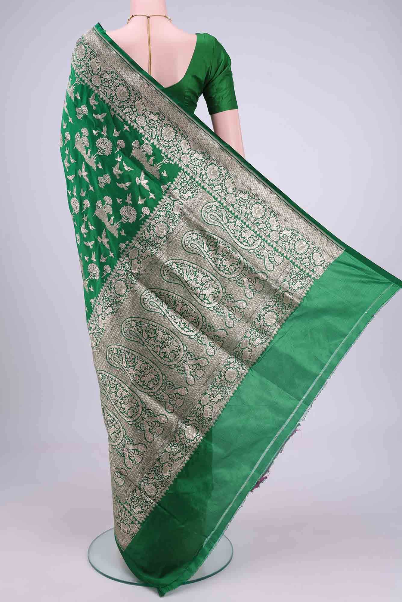 Green Banarasi Silk Saree