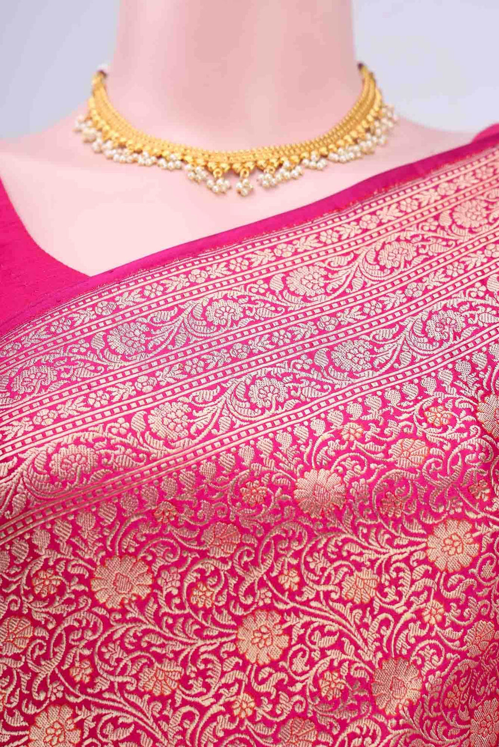 Pink Banarasi Silk Saree