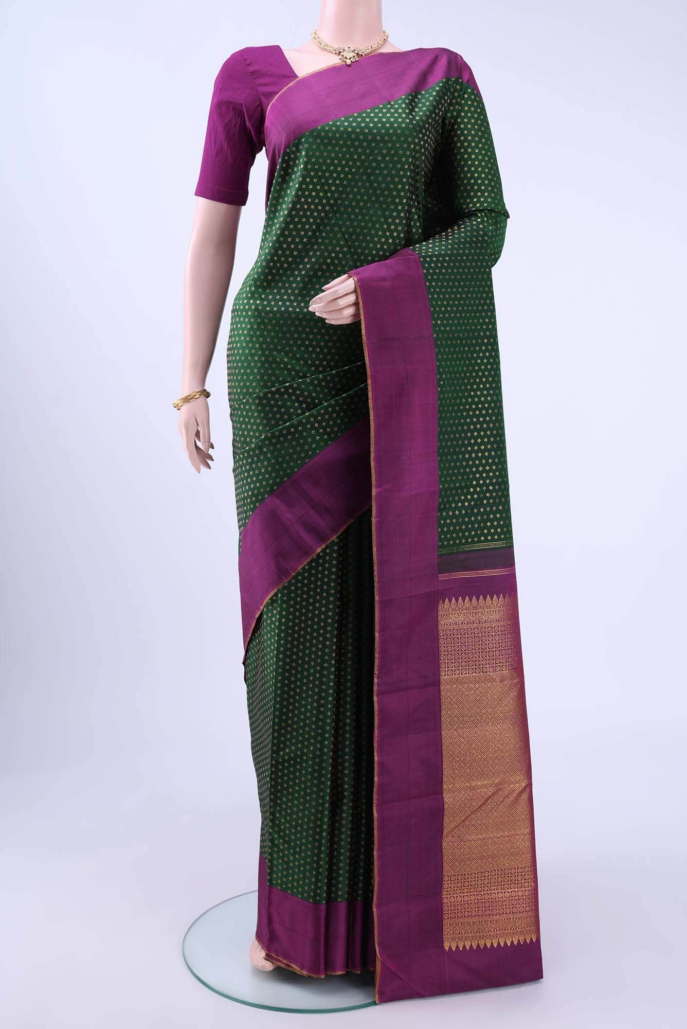 Green Kanchipuram Saree