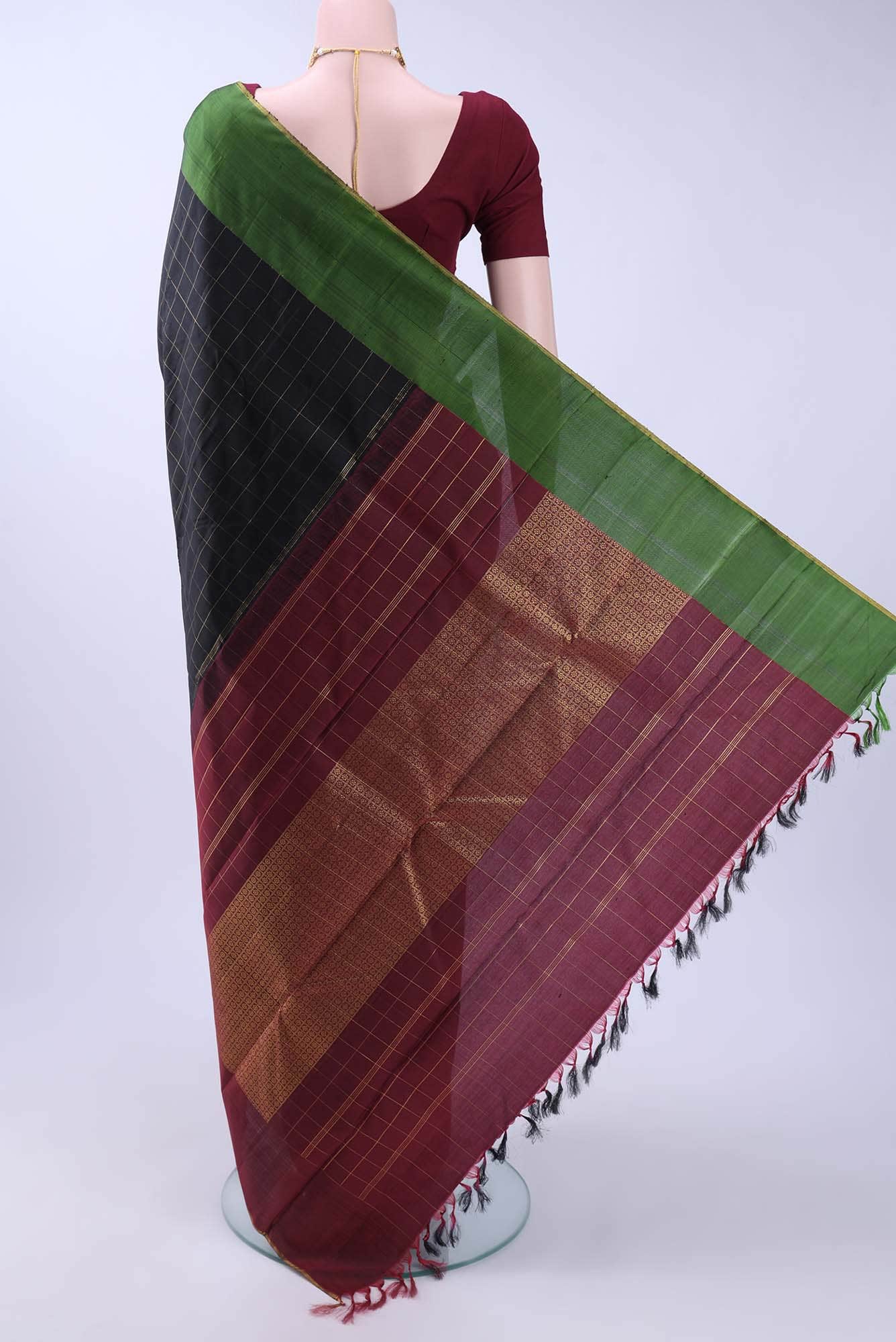 Black Kanchipuram Silk Saree