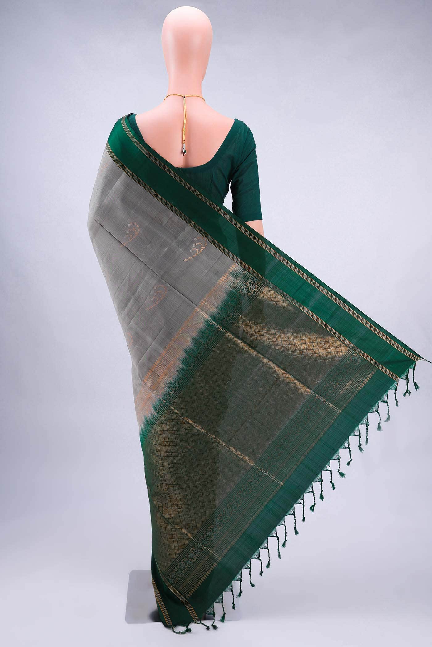 Grey Soft Silk Saree