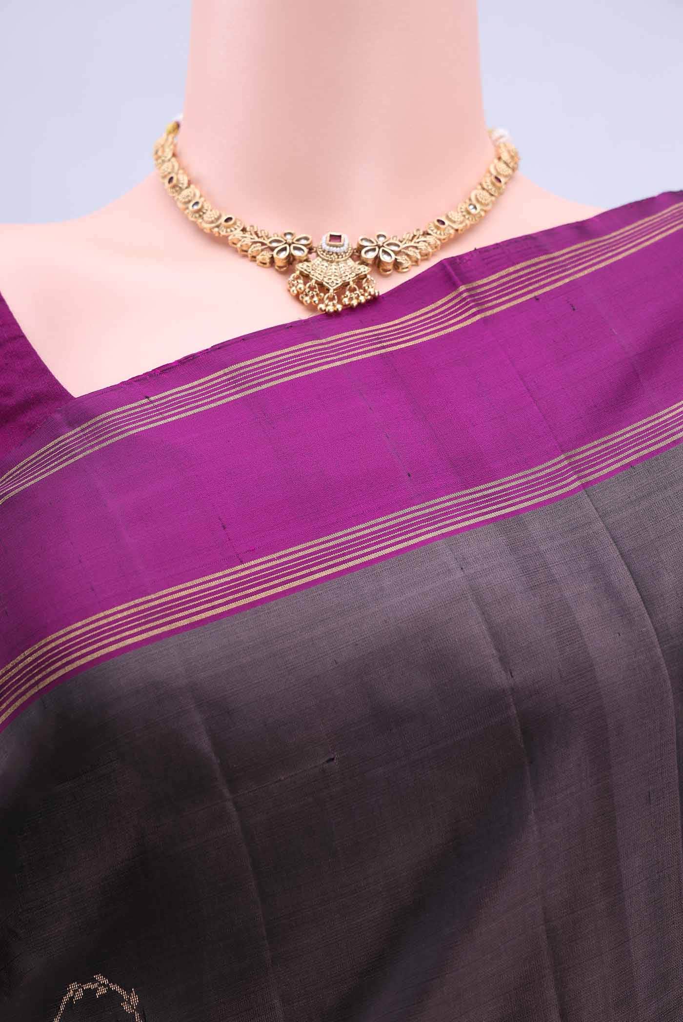 Davys Grey Soft Silk Saree