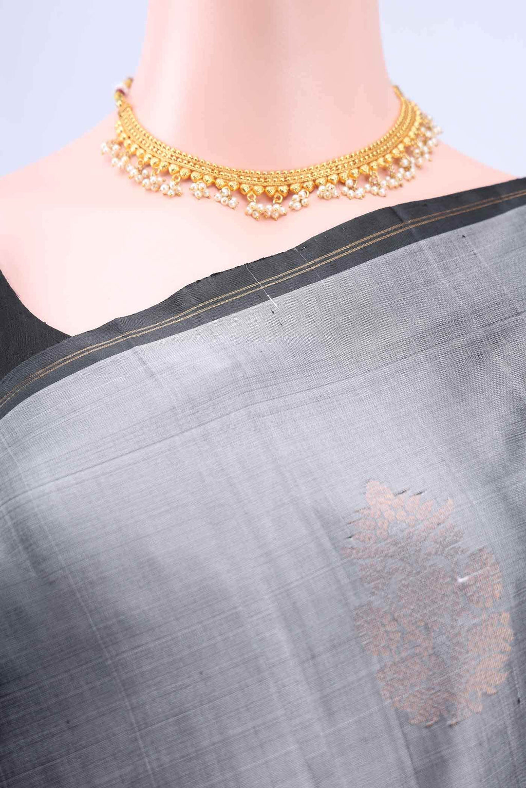 Grey Soft Silk Saree