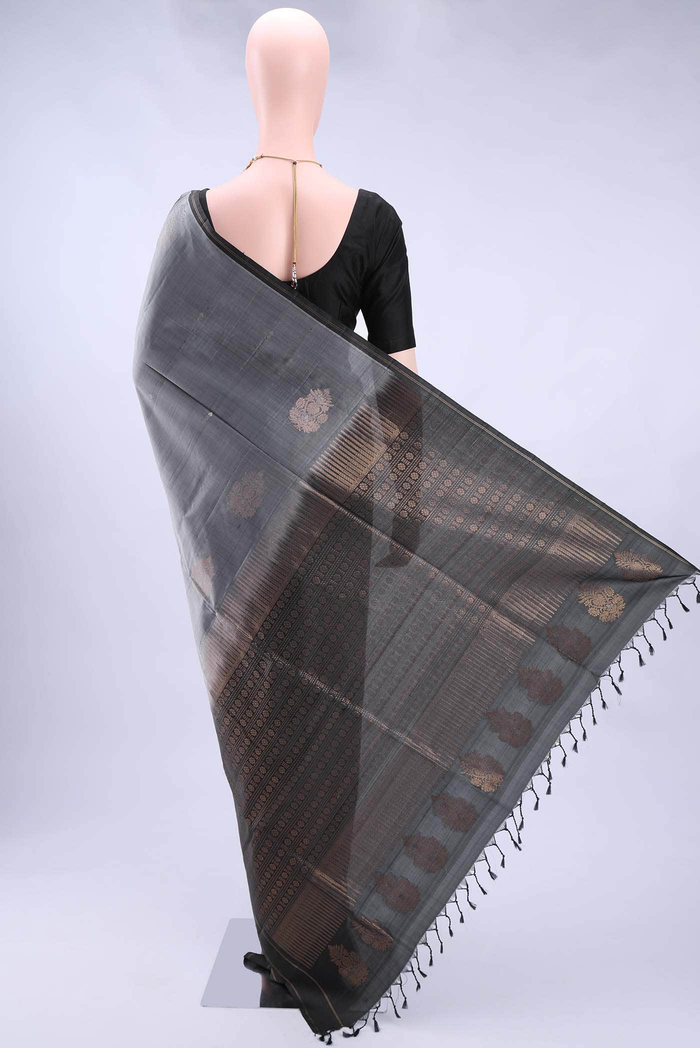Grey Soft Silk Saree