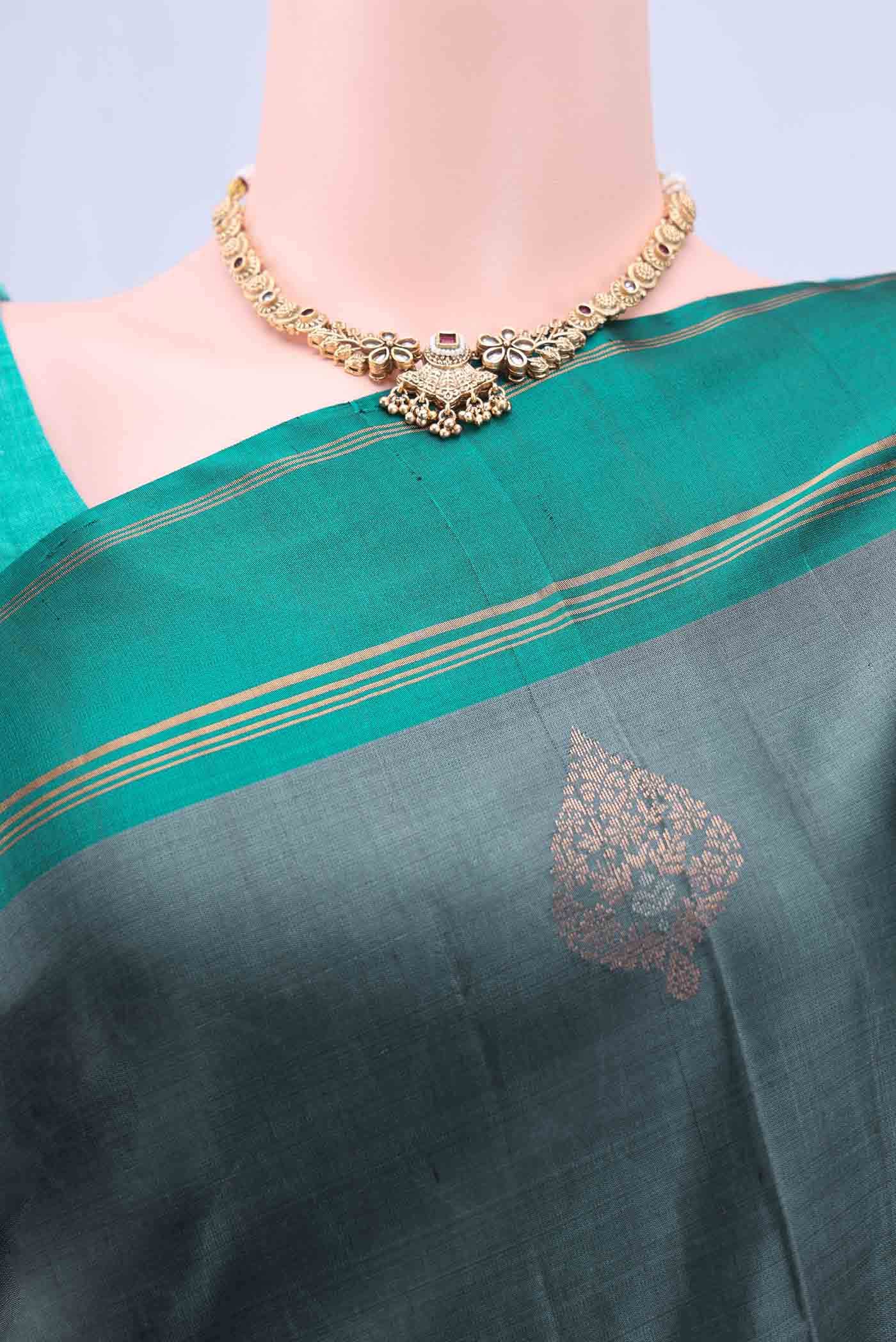 Davys Grey Soft Silk Saree