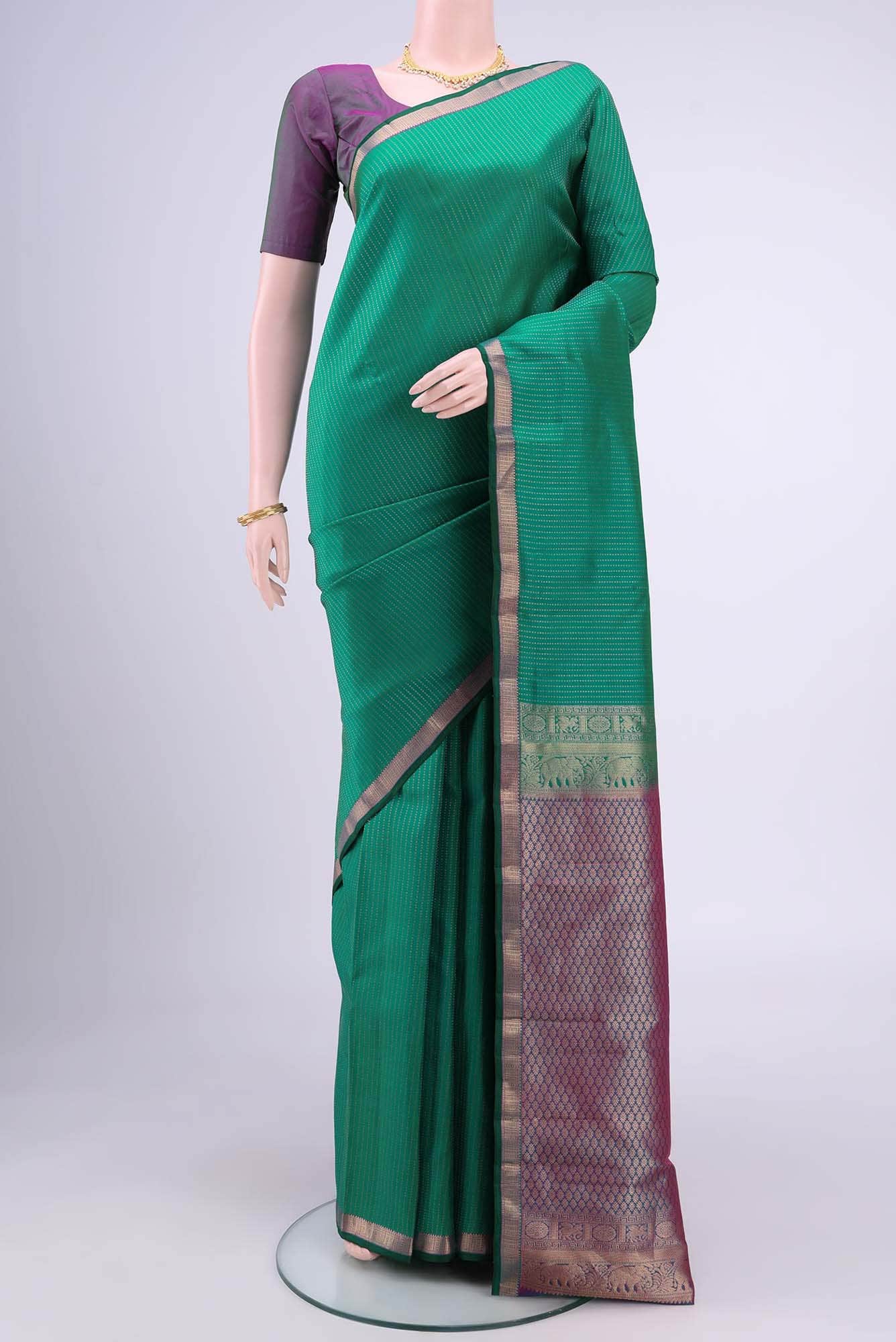 Green Kanchipuram Saree
