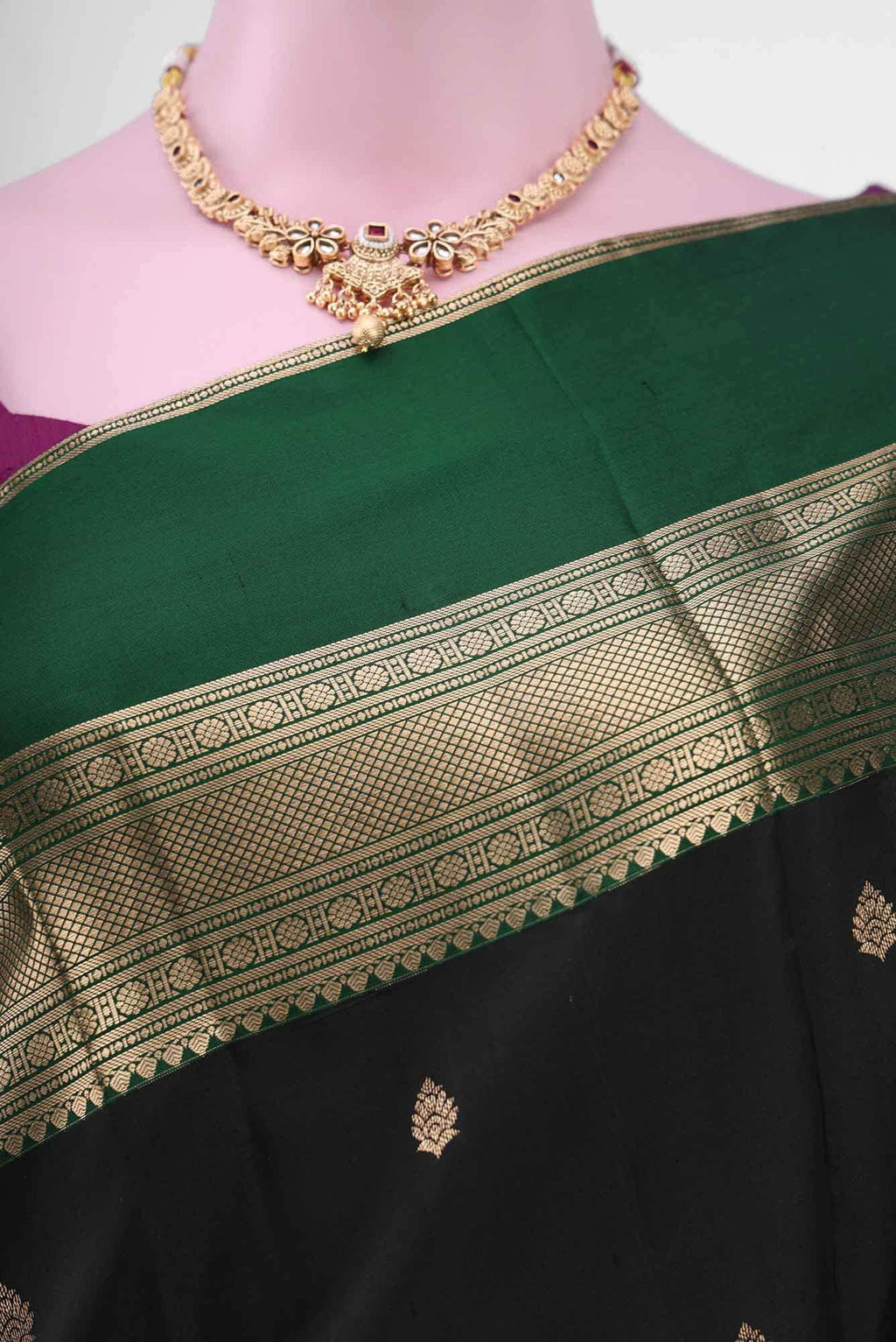 Black Nangavalli Silk [ Salem ] Saree