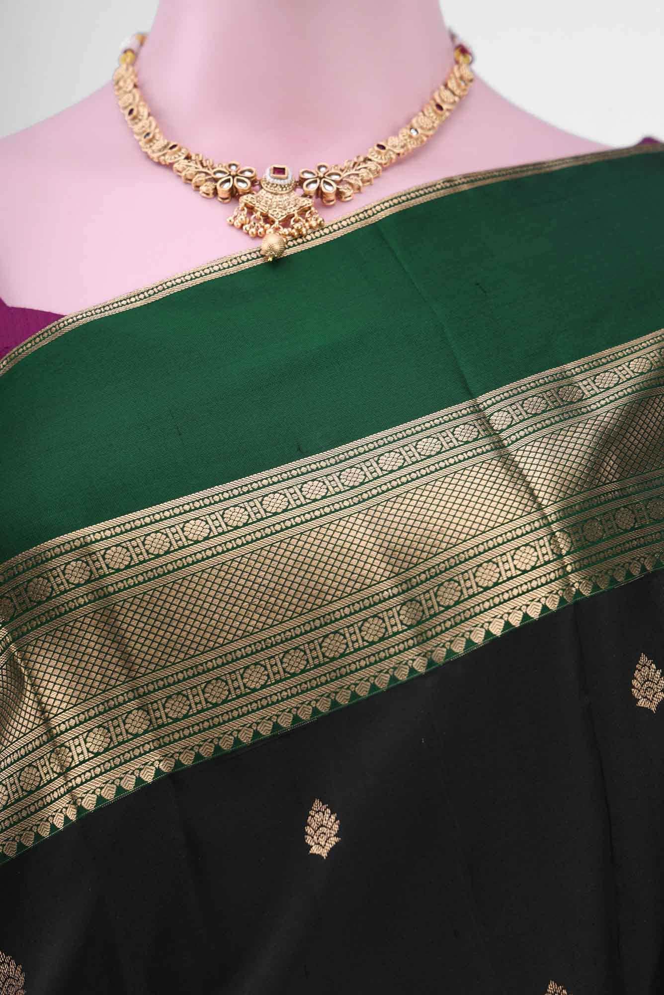 Black Nangavalli Silk [ Salem ] Saree