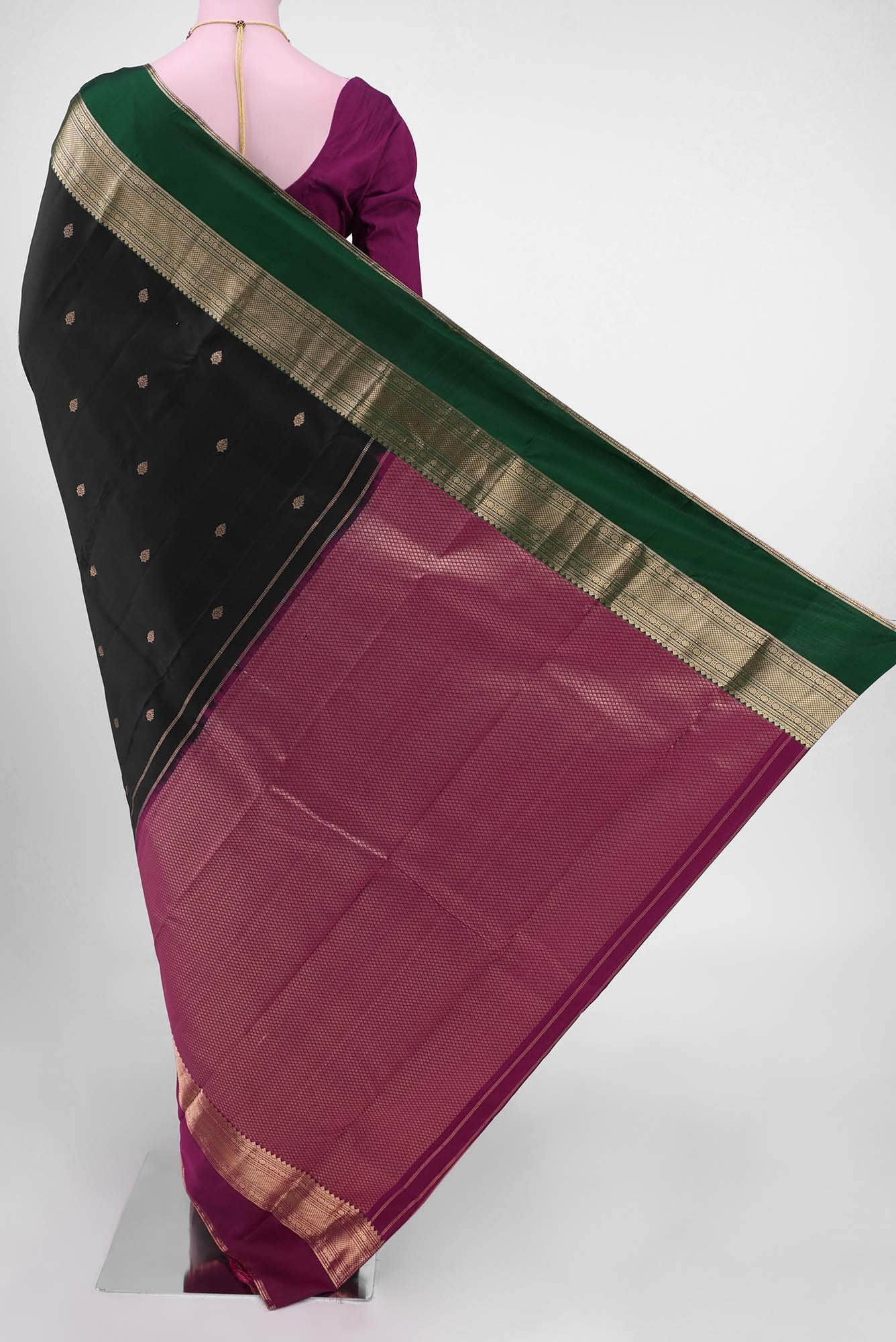 Black Nangavalli Silk [ Salem ] Saree