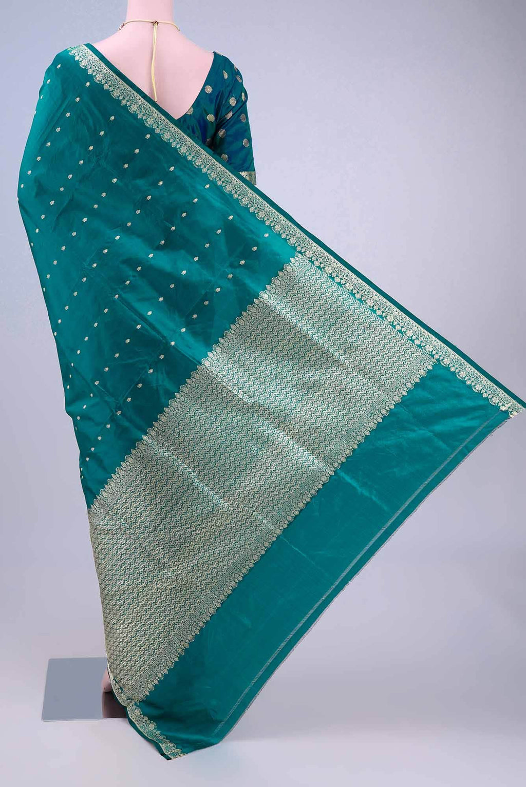 Blue Banarasi Katan Silk Saree