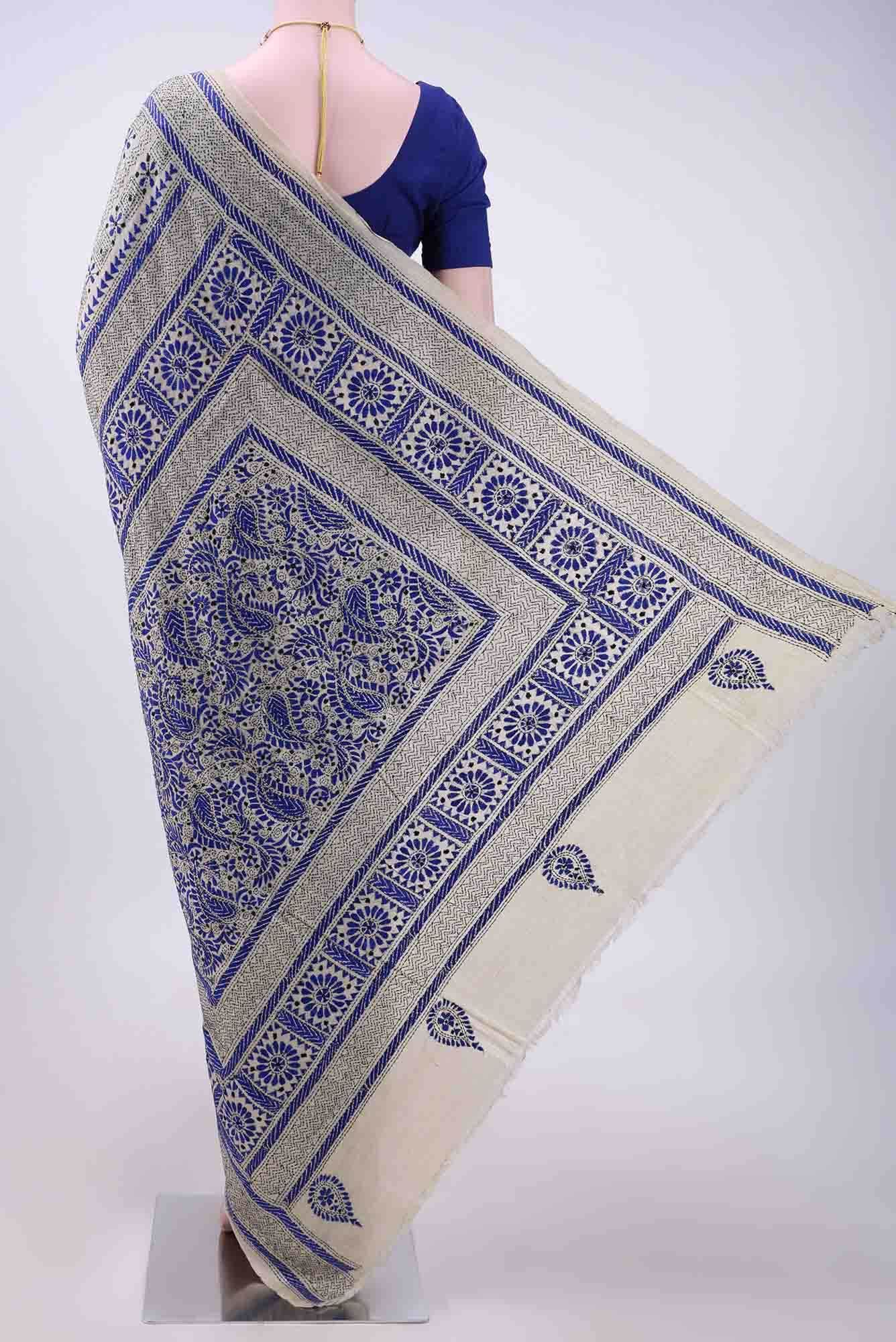 Beige Tussar Saree