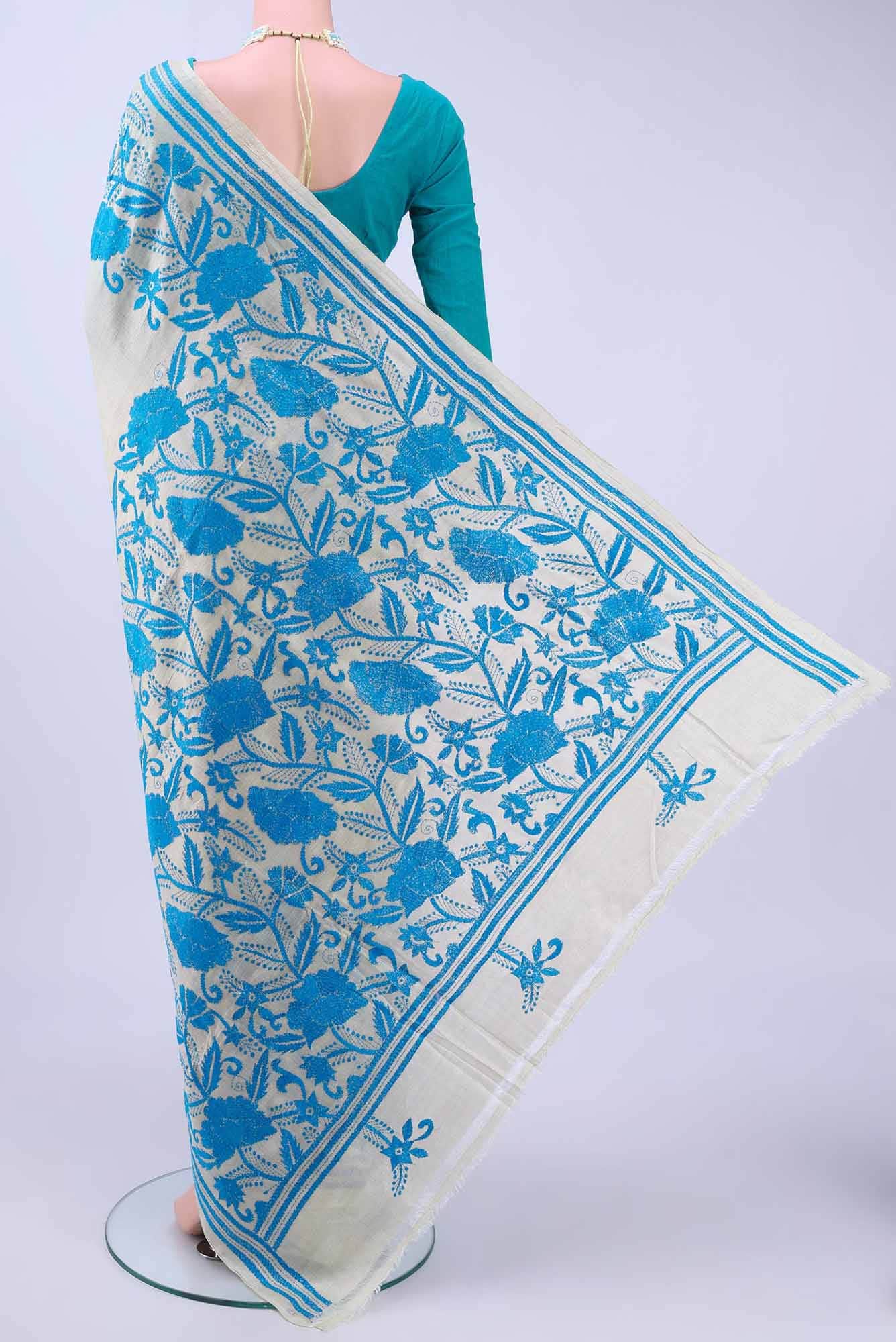 Beige Tussar Saree