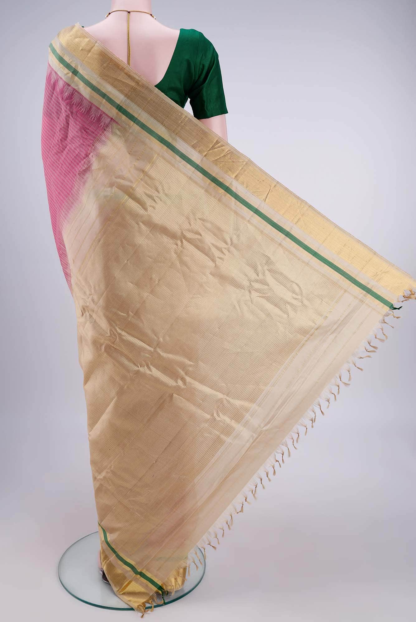 Pink Gadwal Silk Saree