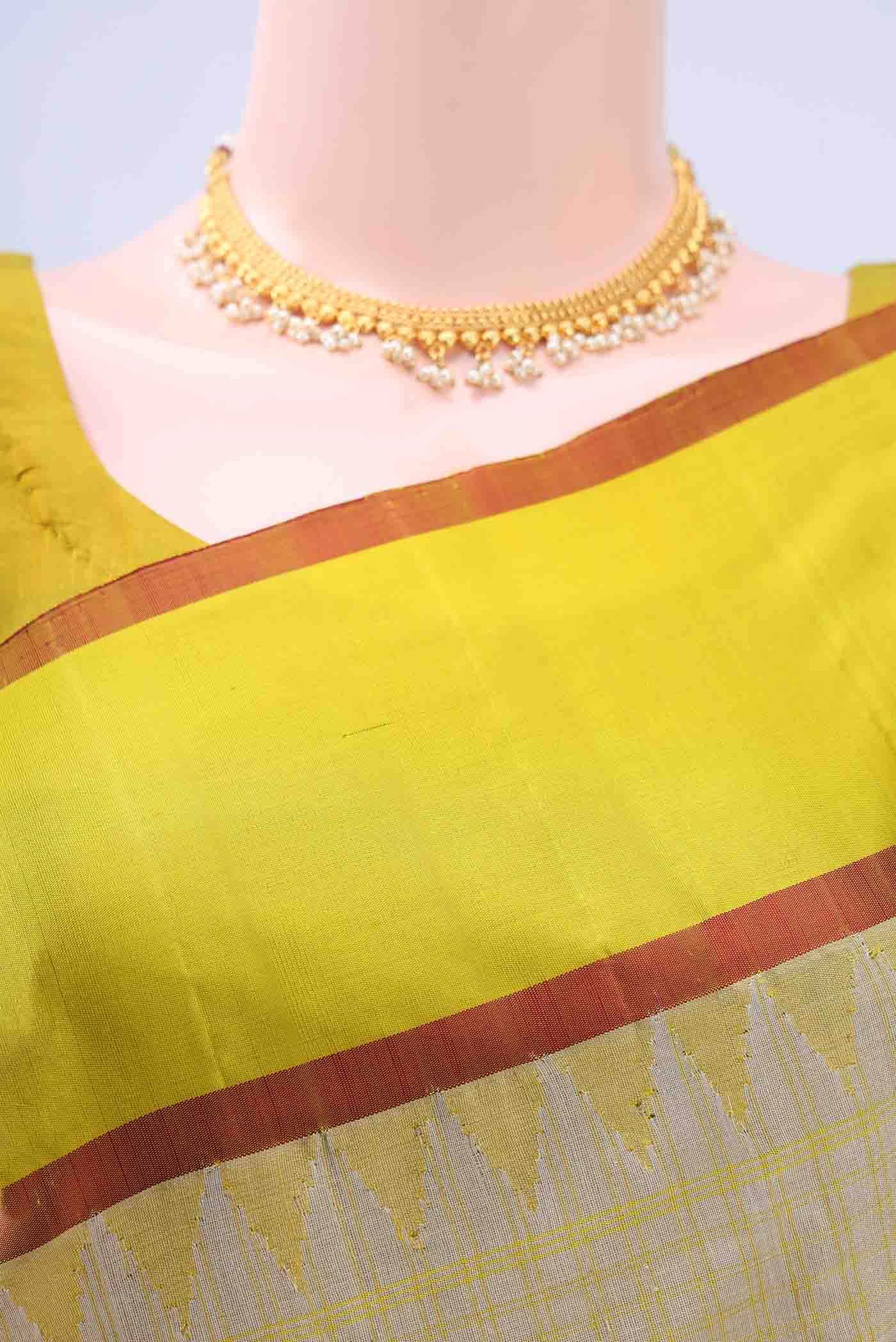 Light Green Gadwal Silk Saree