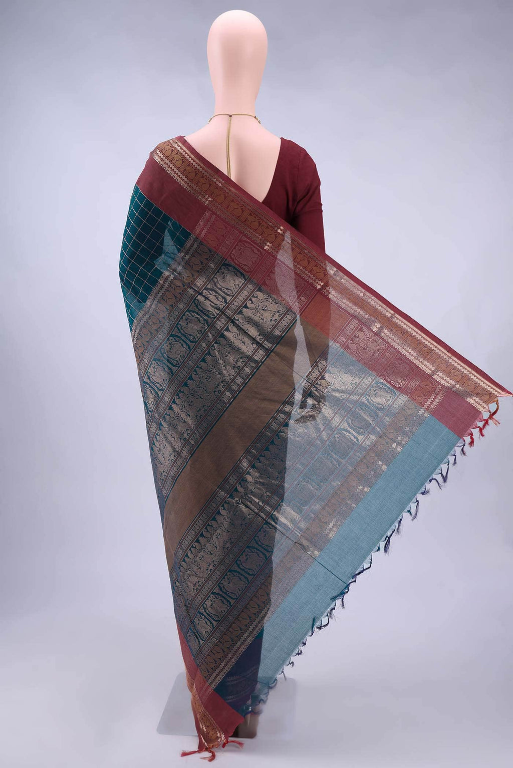 Navy Blue Kanchi Cotton Saree