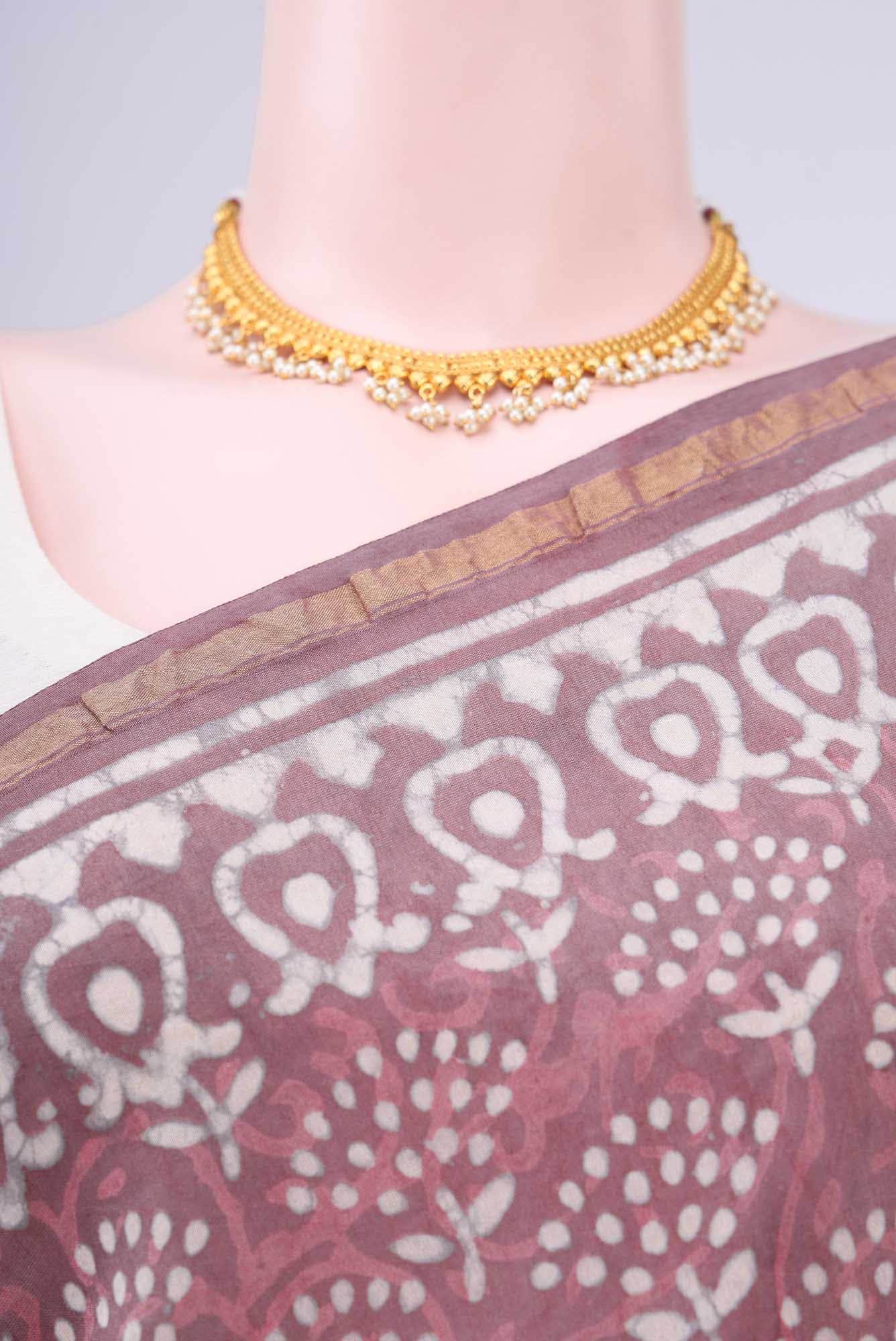 Pink Maheshwari Silk Cotton Saree