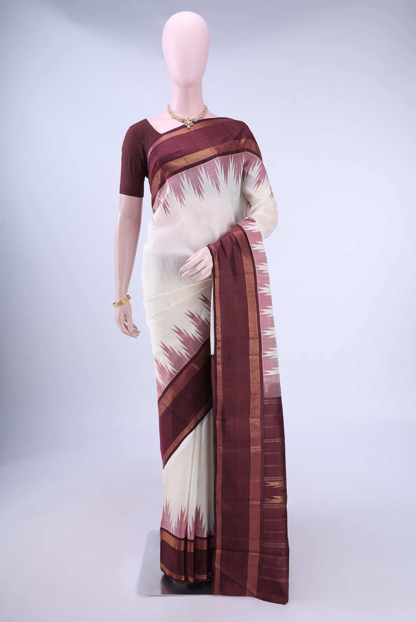 Pure Silk Pure Zari Off White Kanchipuram Saree