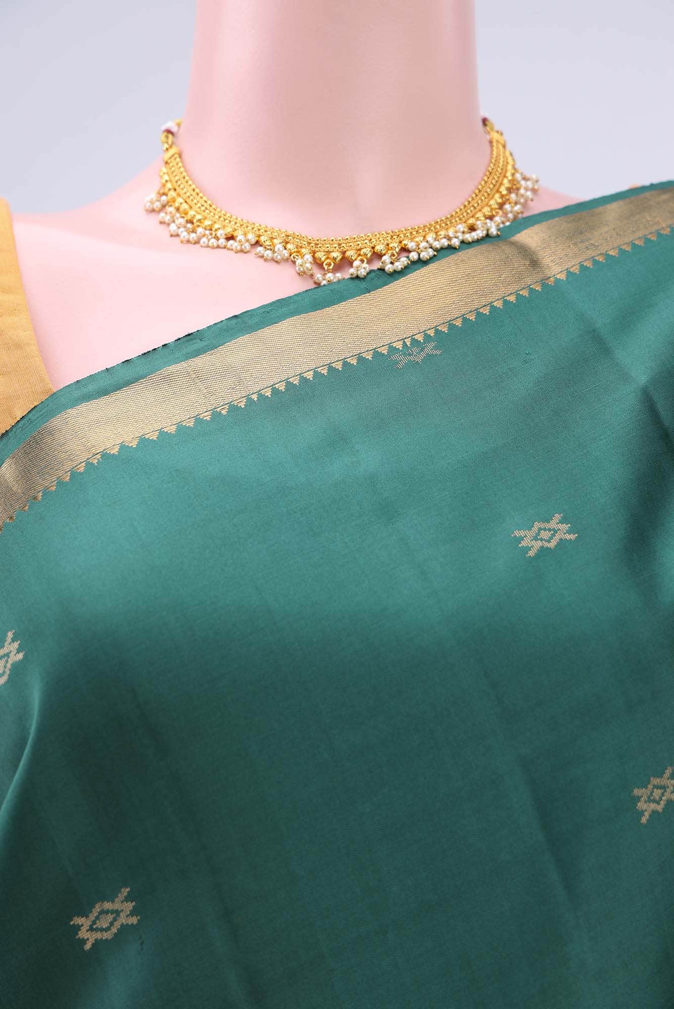 Bottle Green Uppada Silk Saree