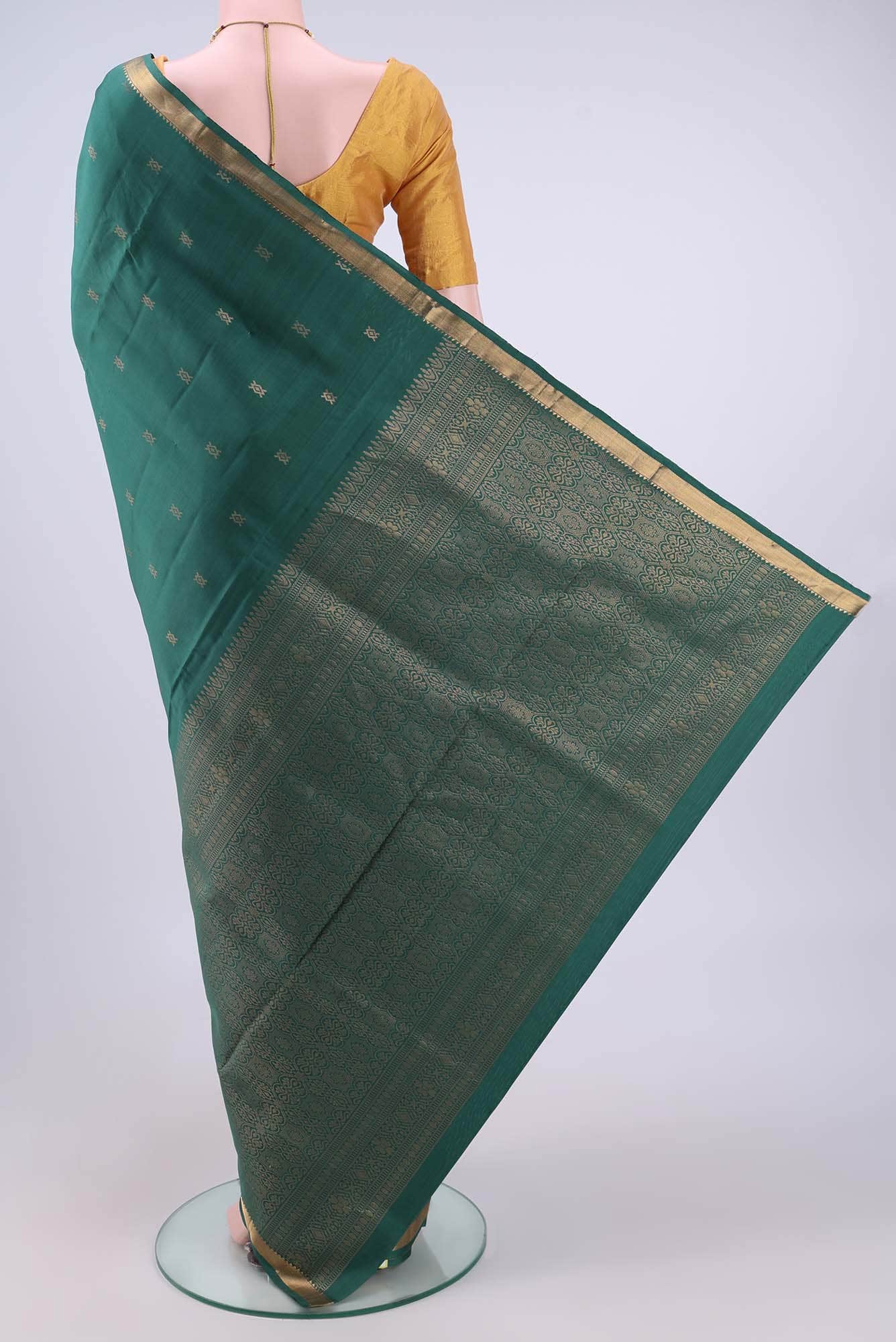 Bottle Green Uppada Silk Saree