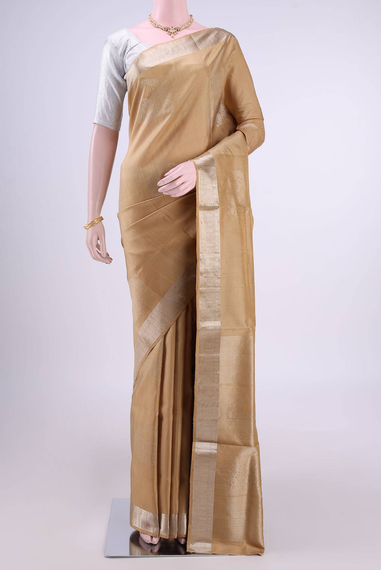 Beige Uppada Silk Saree