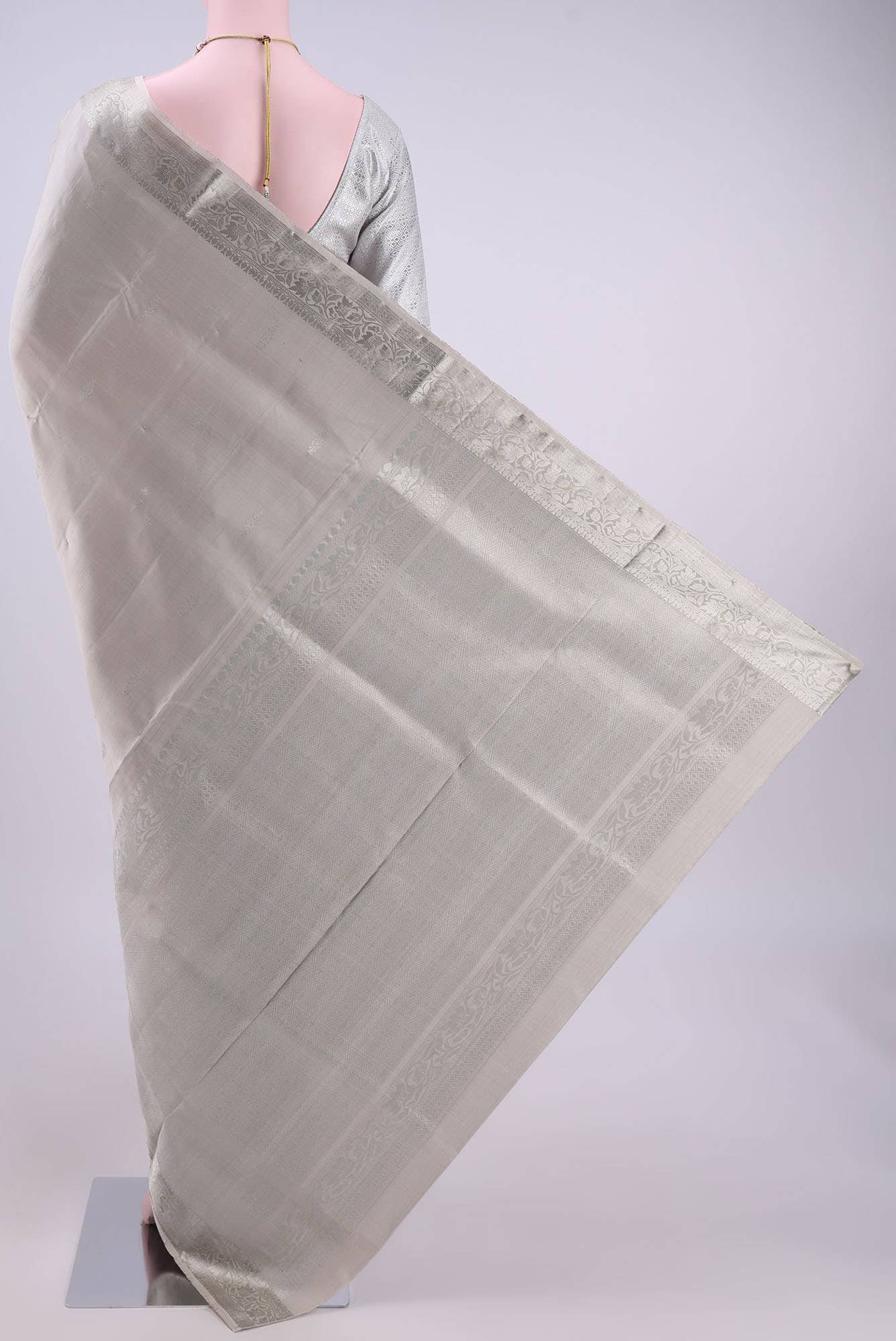 Grey Uppada Silk Saree
