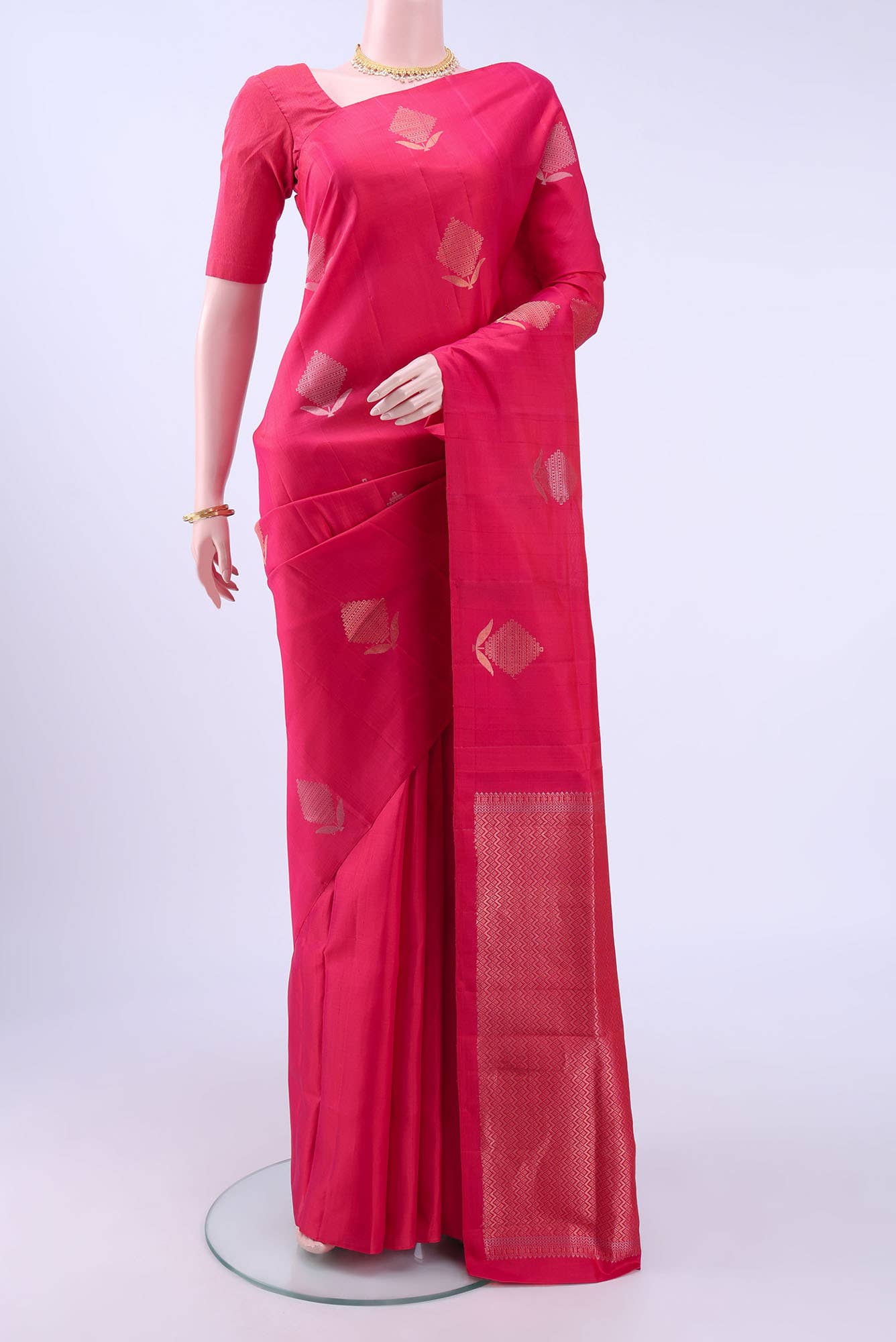 Imperial Red Soft Silk Saree