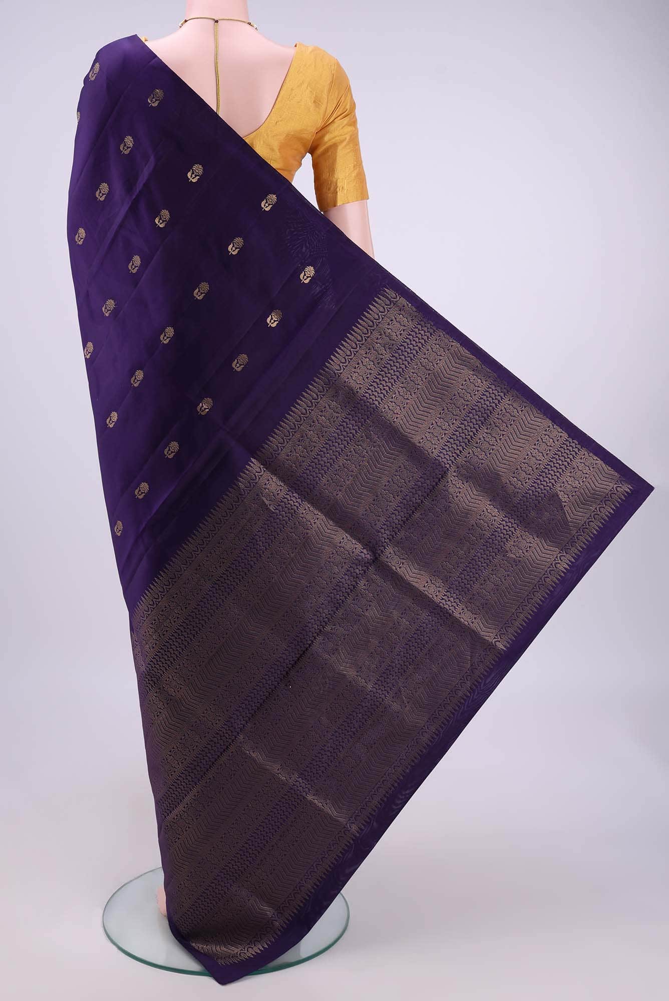 Navy Blue Uppada Silk Saree