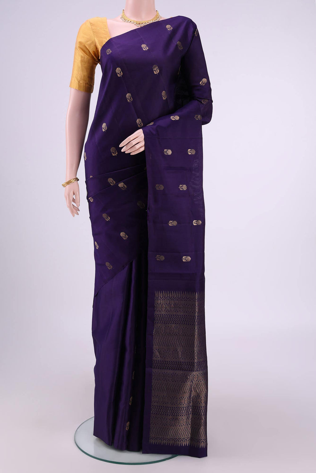 Navy Blue Uppada Silk Saree