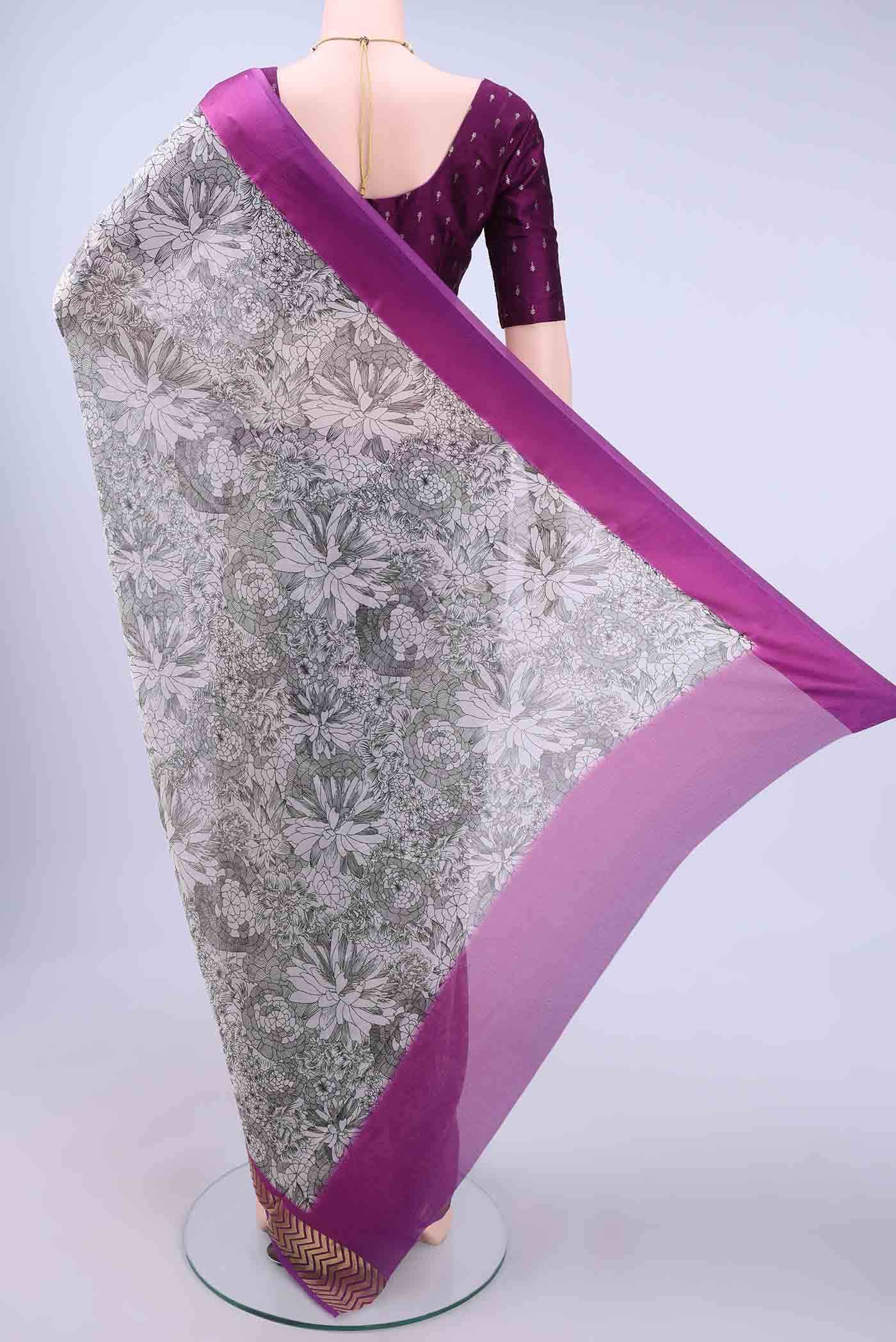 Off White Georgette Saree